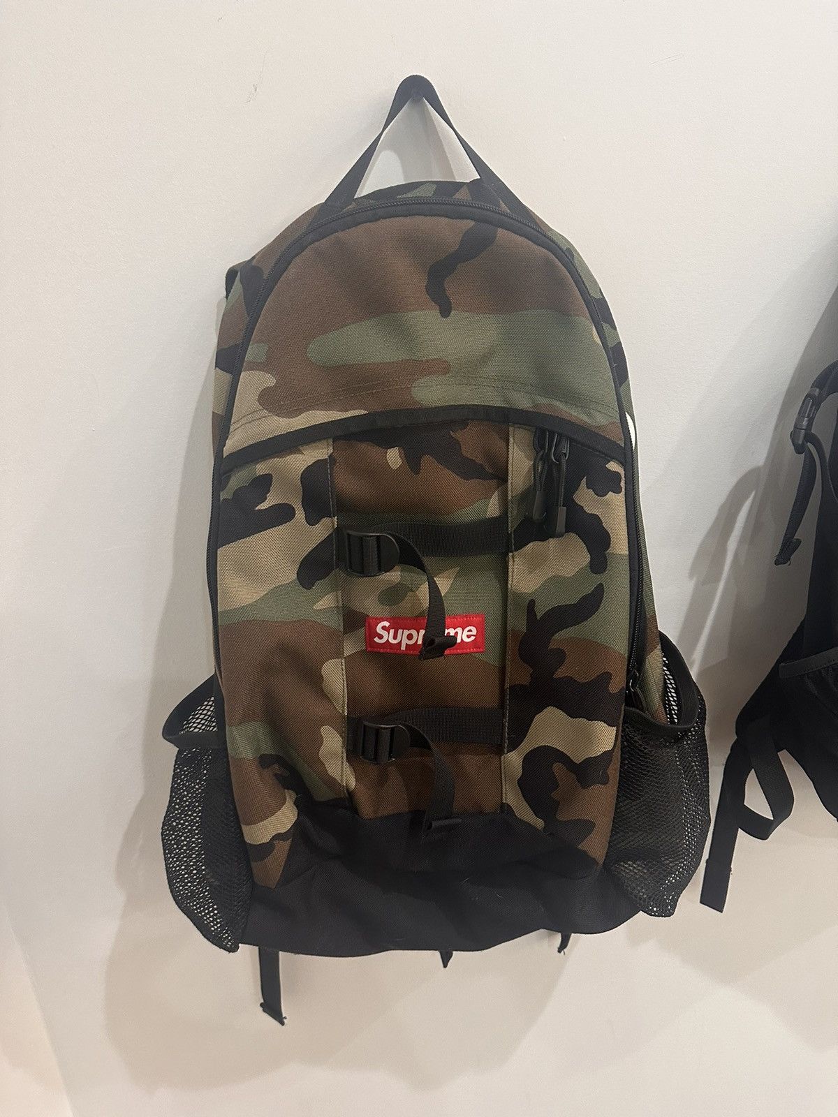 image of Supreme Logo Backpacks Ss14 Camo, Men's
