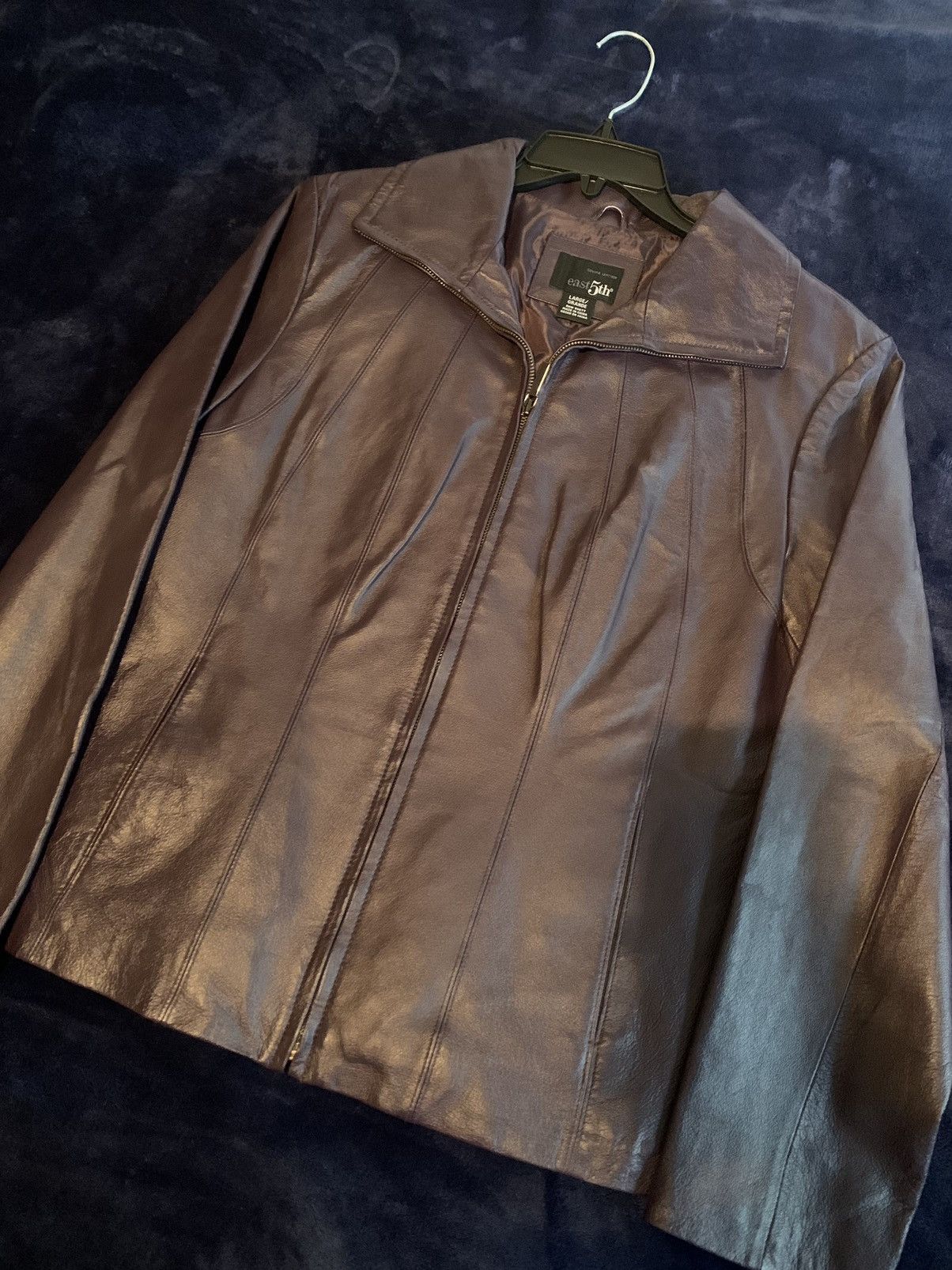 Vintage Purple Leather Jacket Streetwear Vintage Fashion 2000s Indie Size US S / EU 44-46 / 1 - 2 Thumbnail