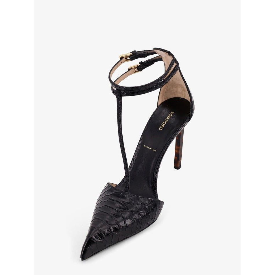Tom Ford TOM FORD Black Embossed Leather 90mm Pumps New & Authentic ( Size US 10 / IT 40 - 4 Thumbnail