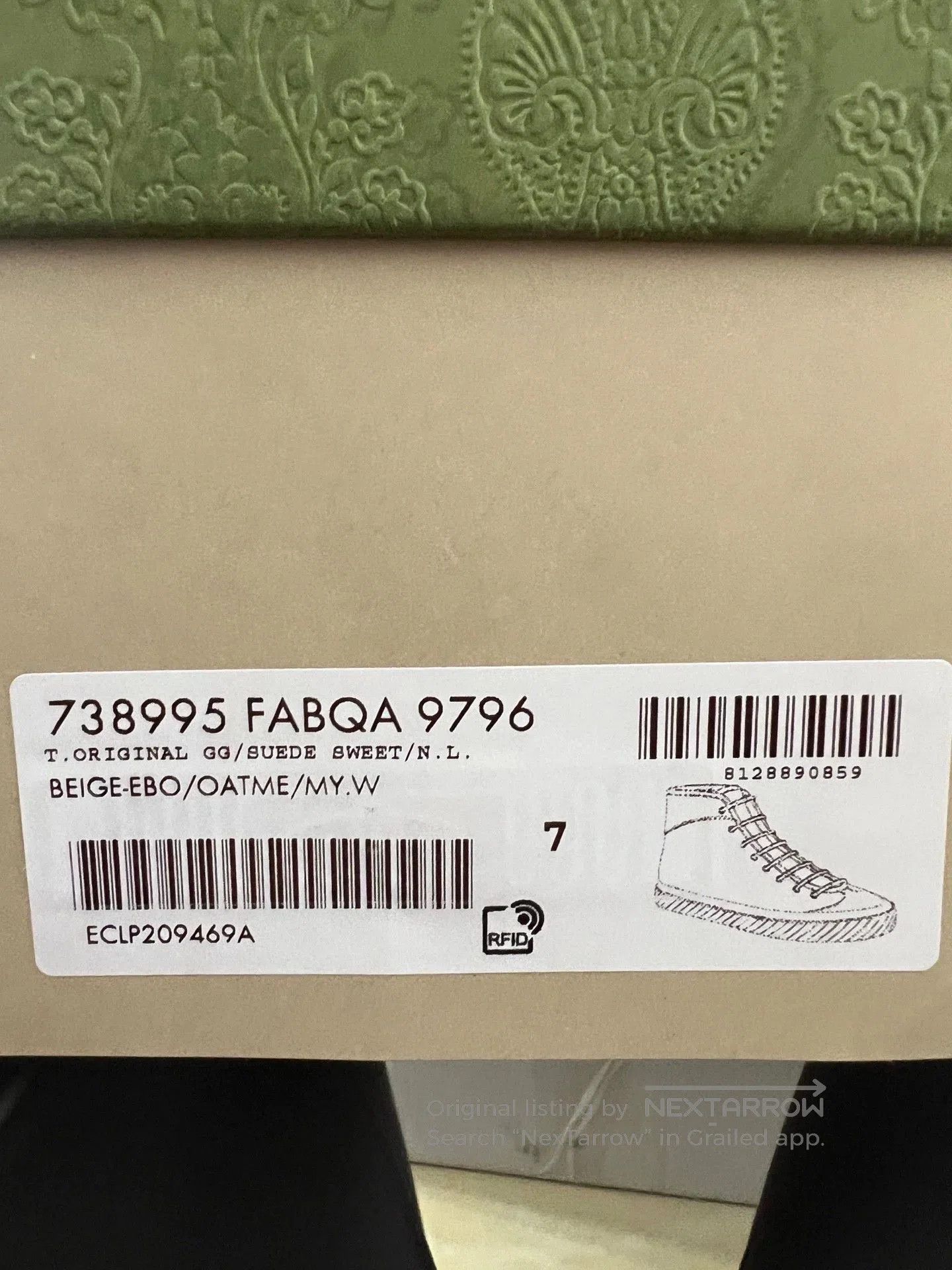 Gucci gucci beige high-top canvas leather sneakers. Size US 6.5 / EU 39-40 - 7 Thumbnail