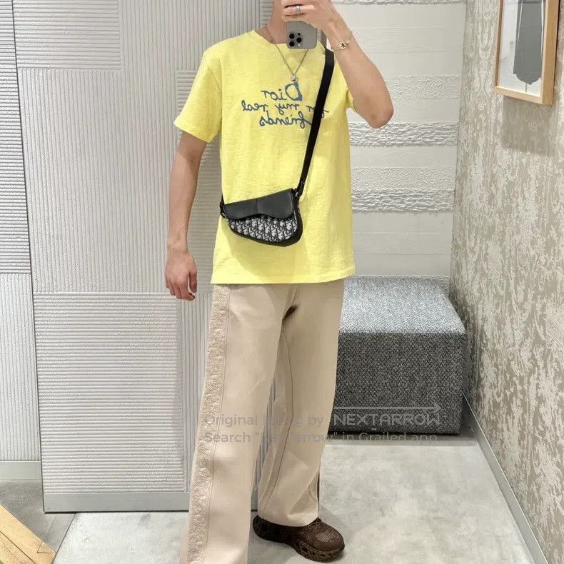 Dior Dior SS25 logo letter embroidery round-neck short-sleeved Size US S / EU 44-46 / 1 - 6 Thumbnail