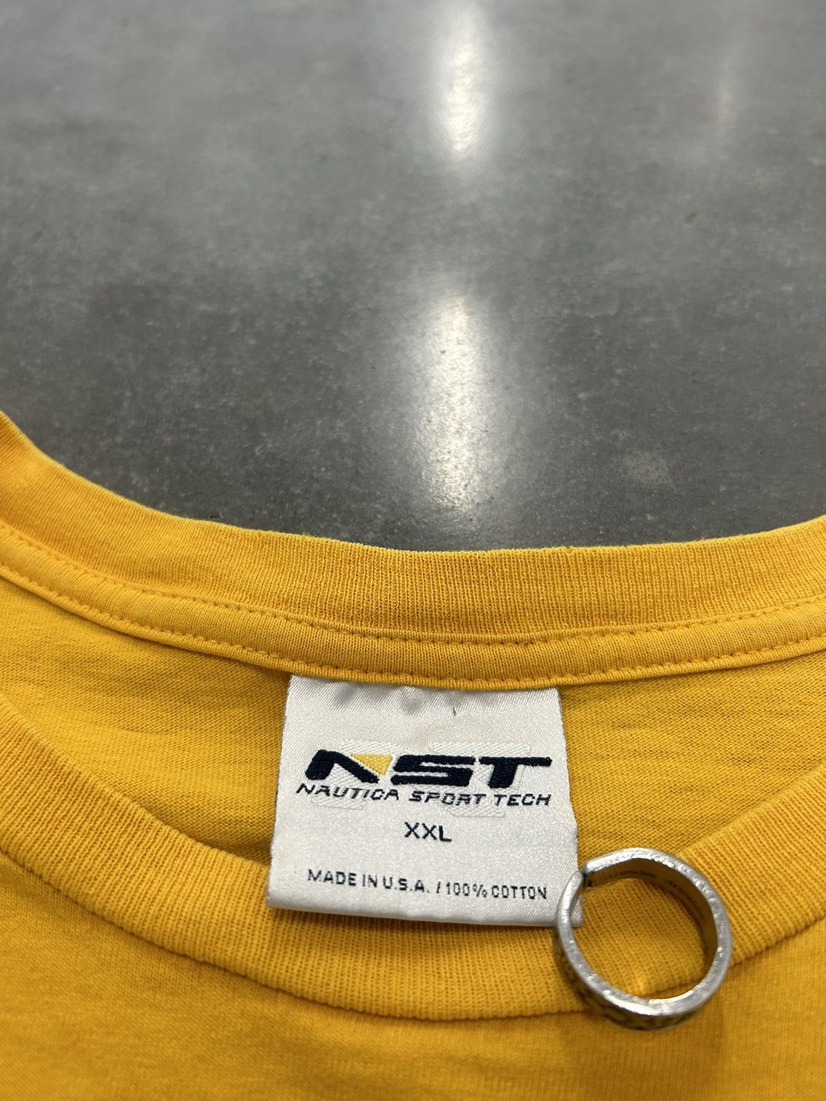 Nautica × Vintage Vintage Nautica yellow and white sport tech tee sportswear Size US XXL / EU 58 / 5 - 3 Thumbnail