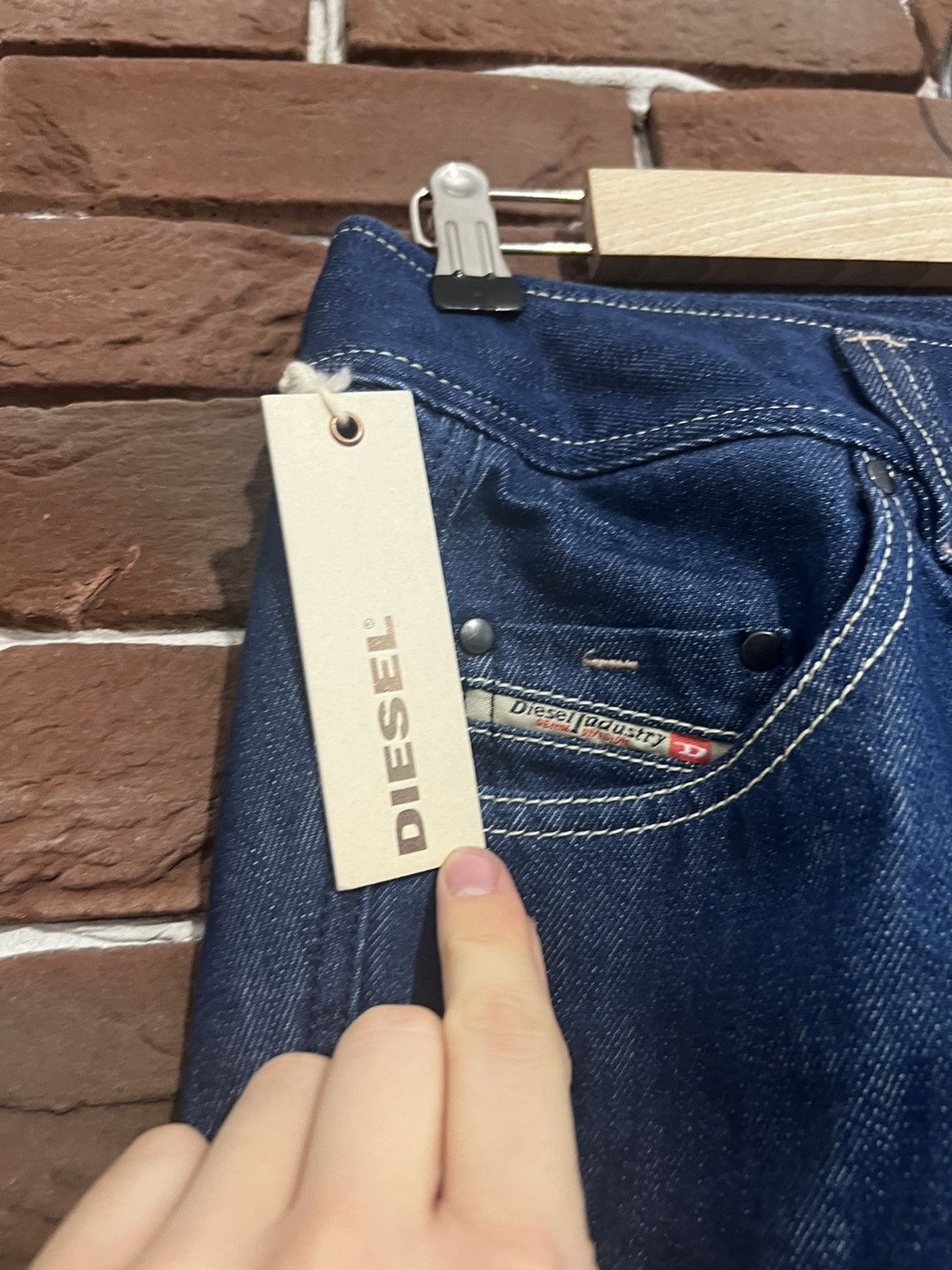 Diesel Vintage 00s Diesel Flared Denim Pants DSWT Avant garde Hype Size US 32 / EU 48 - 6 Thumbnail