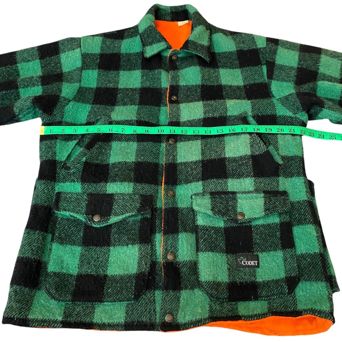 Japanese Brand Vintage 90s Codet Plaid Reversible Wool Button Jacket Size US M / EU 48-50 / 2 - 18 Thumbnail