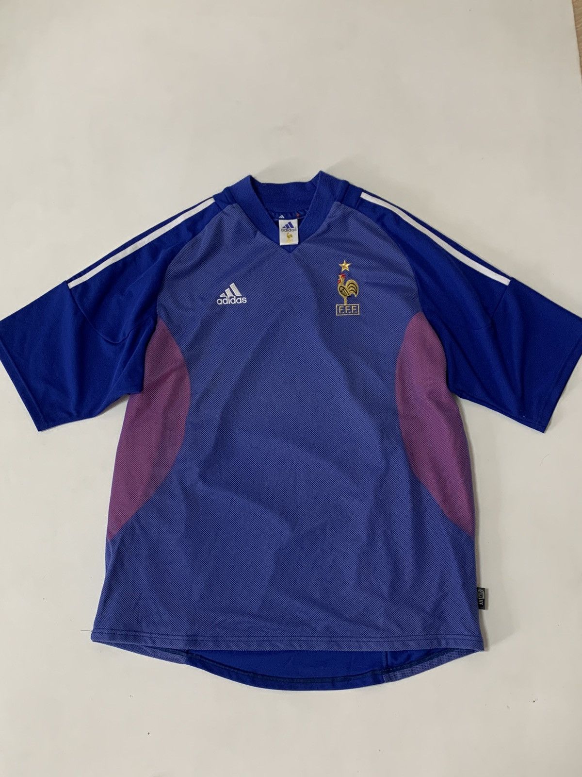 Adidas × Vintage France Home football shirt 2002 - 2004 Adidas Size US XL / EU 56 / 4 - 1 Thumbnail