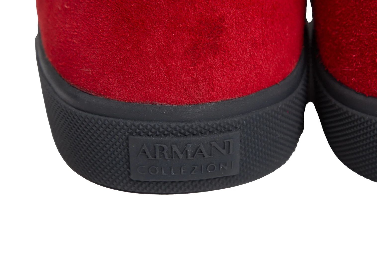 Armani Collezioni Suede and Leather Sneakers in Red EUR44 Size US 5 / EU 37 - 6 Thumbnail
