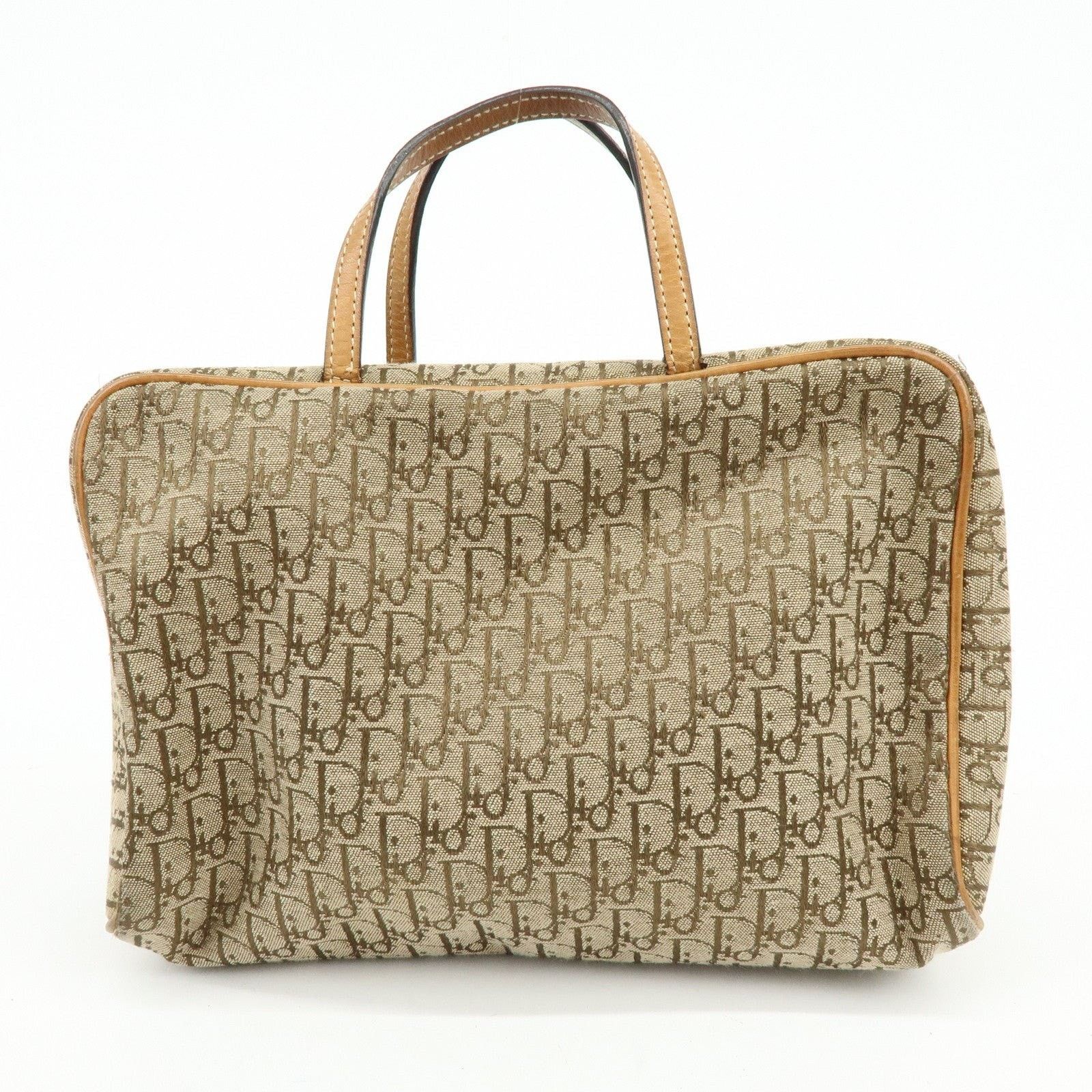 Christian Dior Monsieur Christian Dior Trotter Canvas & Leather Top Handle Bag Brown Size ONE SIZE - 2 Thumbnail
