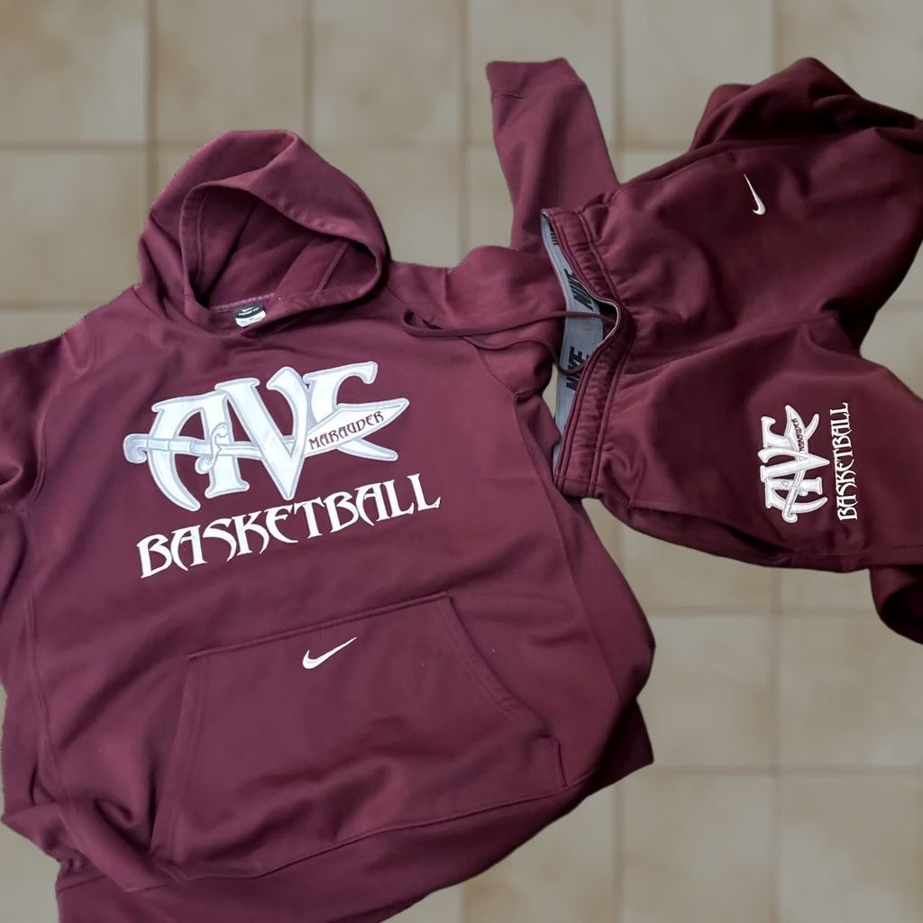 Vintage VINTAGE Antelope Valley Marauders Sweatsuit L Burgundy Men Shirt/Hoodie? Size US L / EU 52-54 / 3 - 1 Thumbnail