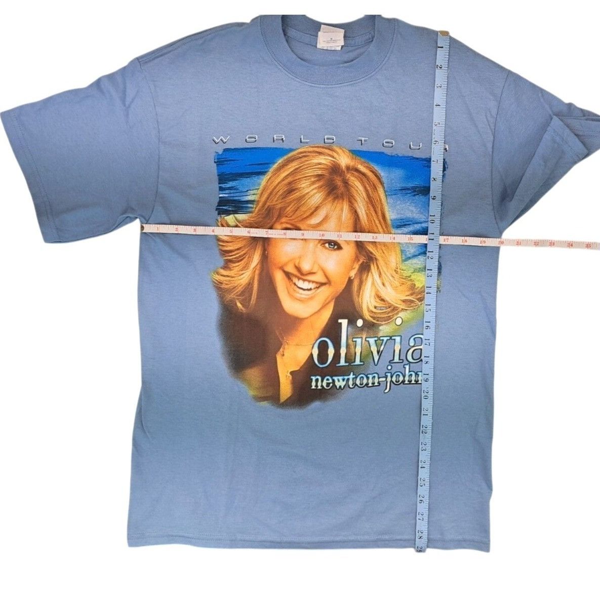 Gildan Vintage Olivia Newton-John World Tour T-Shirt Gildan Blue M Size US M / EU 48-50 / 2 - 5 Thumbnail