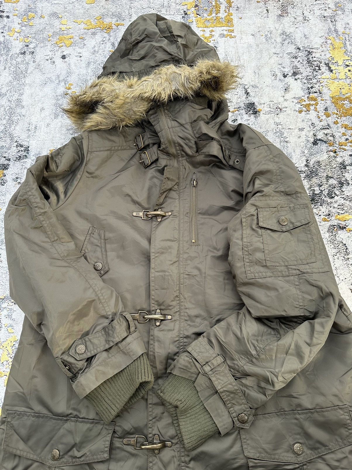 Japanese Brand WINTER SESSION IFSIX LGB STYLE BONDAGE DOWN FUR JACKET Size US L / EU 52-54 / 3 - 7 Thumbnail