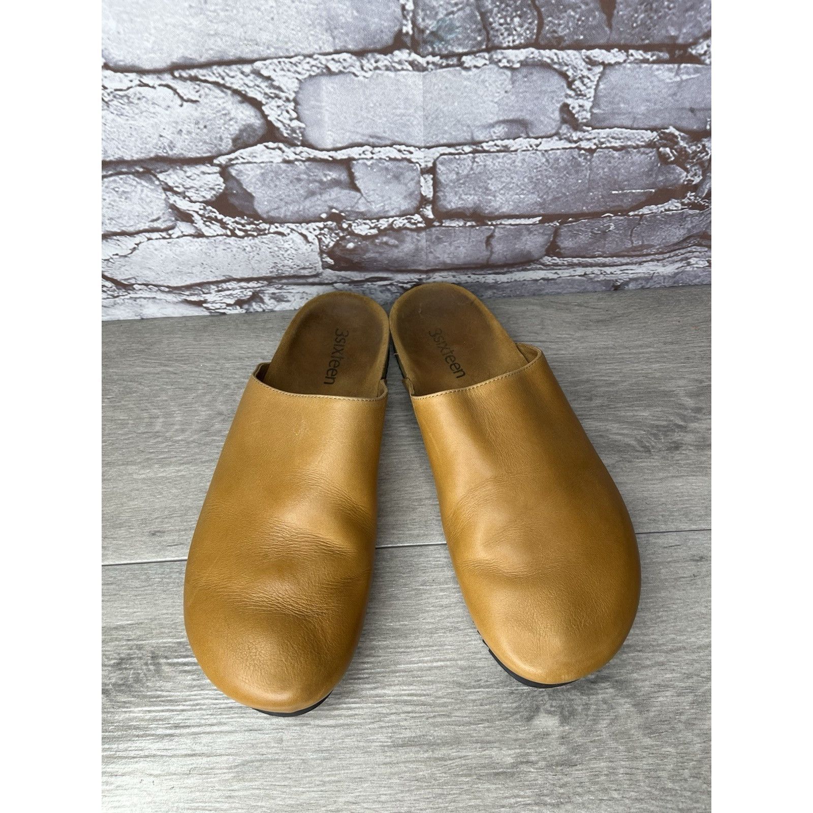 3sixteen 3sixteen Vibram Tan Brown Leather Mules Flat Shoes Women’s S Size US 11 / IT 41 - 5 Thumbnail