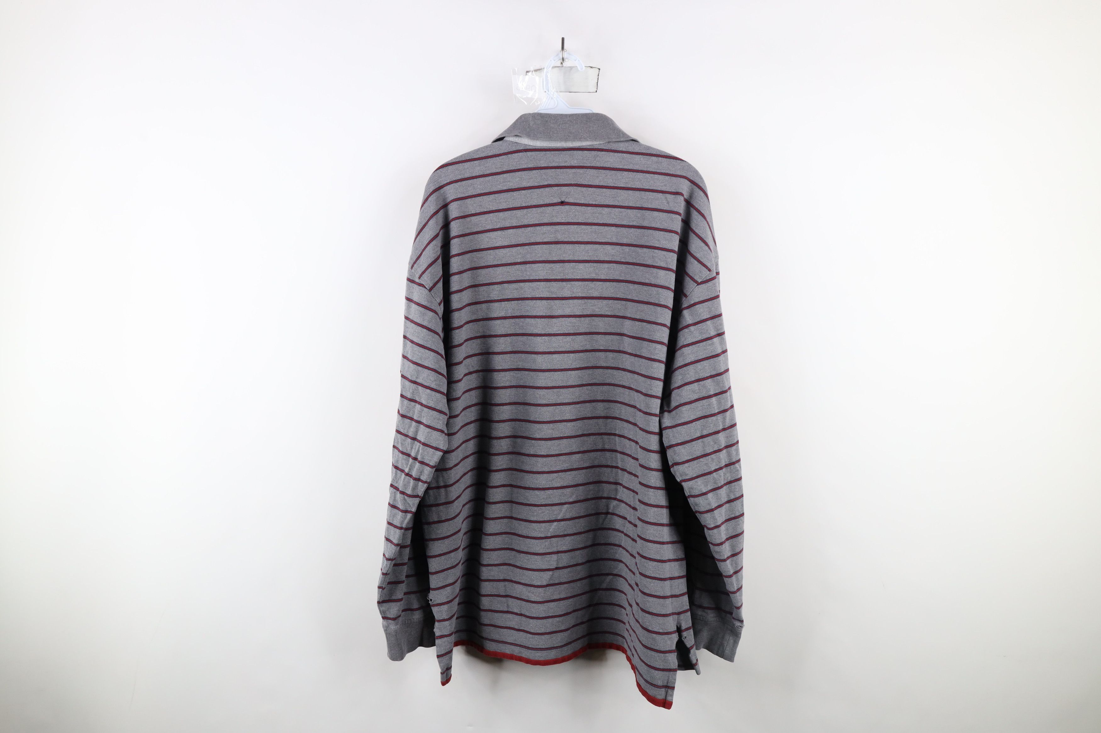 Tommy Hilfiger × Vintage Vintage 90s Tommy Hilfiger Striped Long Sleeve Rugby Polo Size US XXL / EU 58 / 5 - 13 Thumbnail