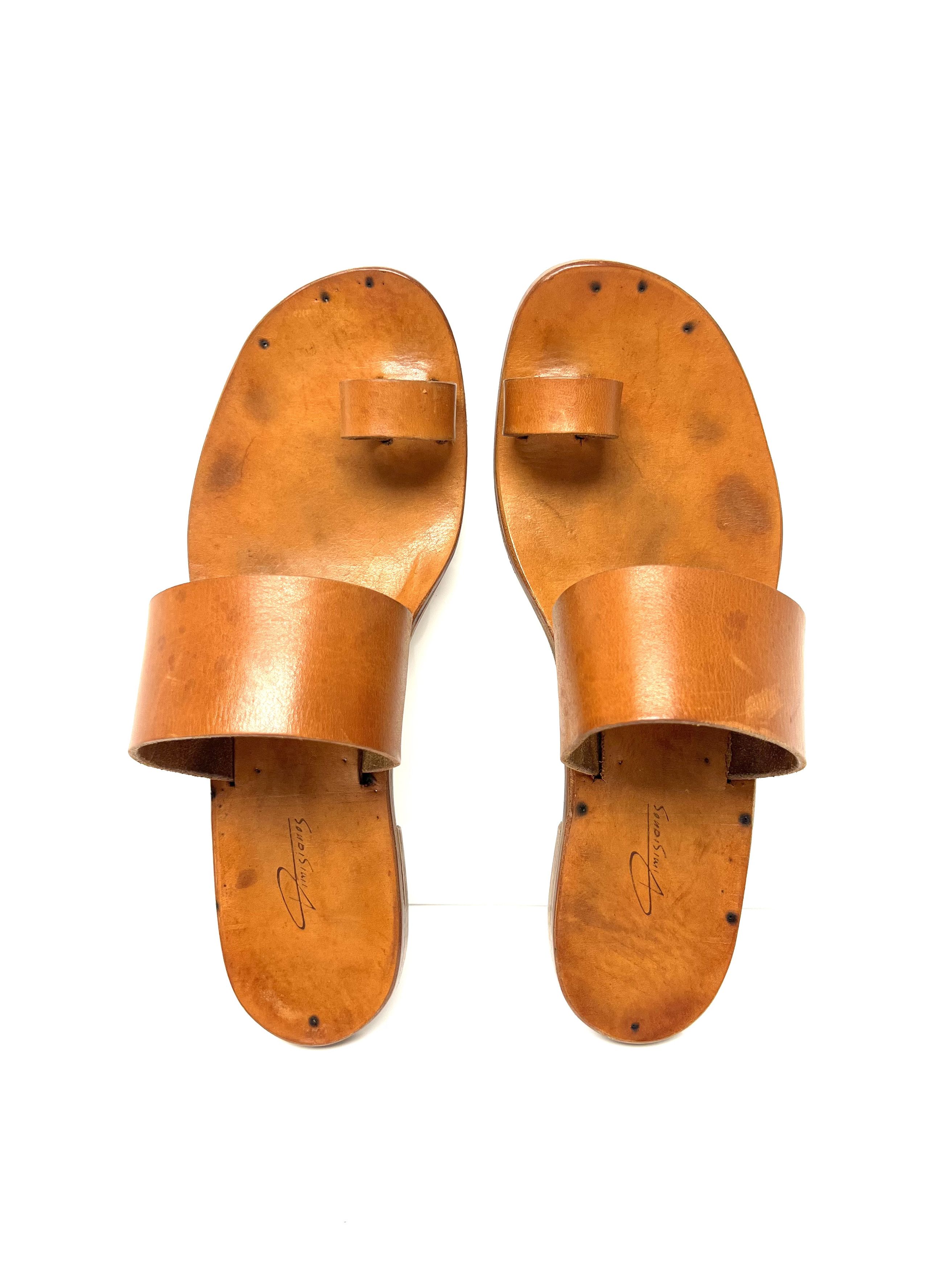 Dimissianos & Miller DIMISSIANOS & MILLER NATURAL LEATHER SLIDE / SANDALS Size US 11 / EU 44 - 11 Thumbnail
