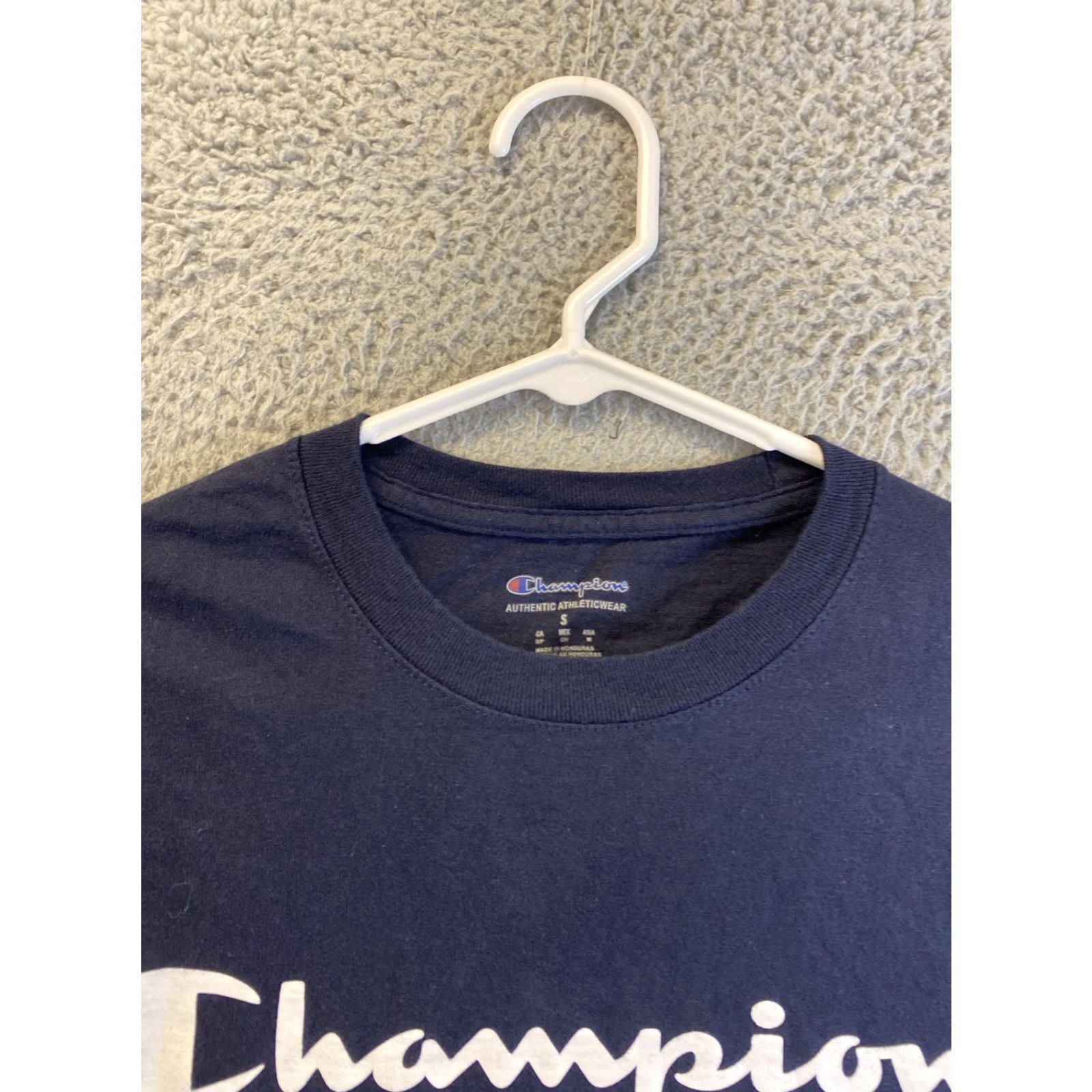 Champion Champion Shirt Mens S Blue Spell Out Logo Short Sleeve Casual Graphic /36-78 Size US S / EU 44-46 / 1 - 5 Thumbnail