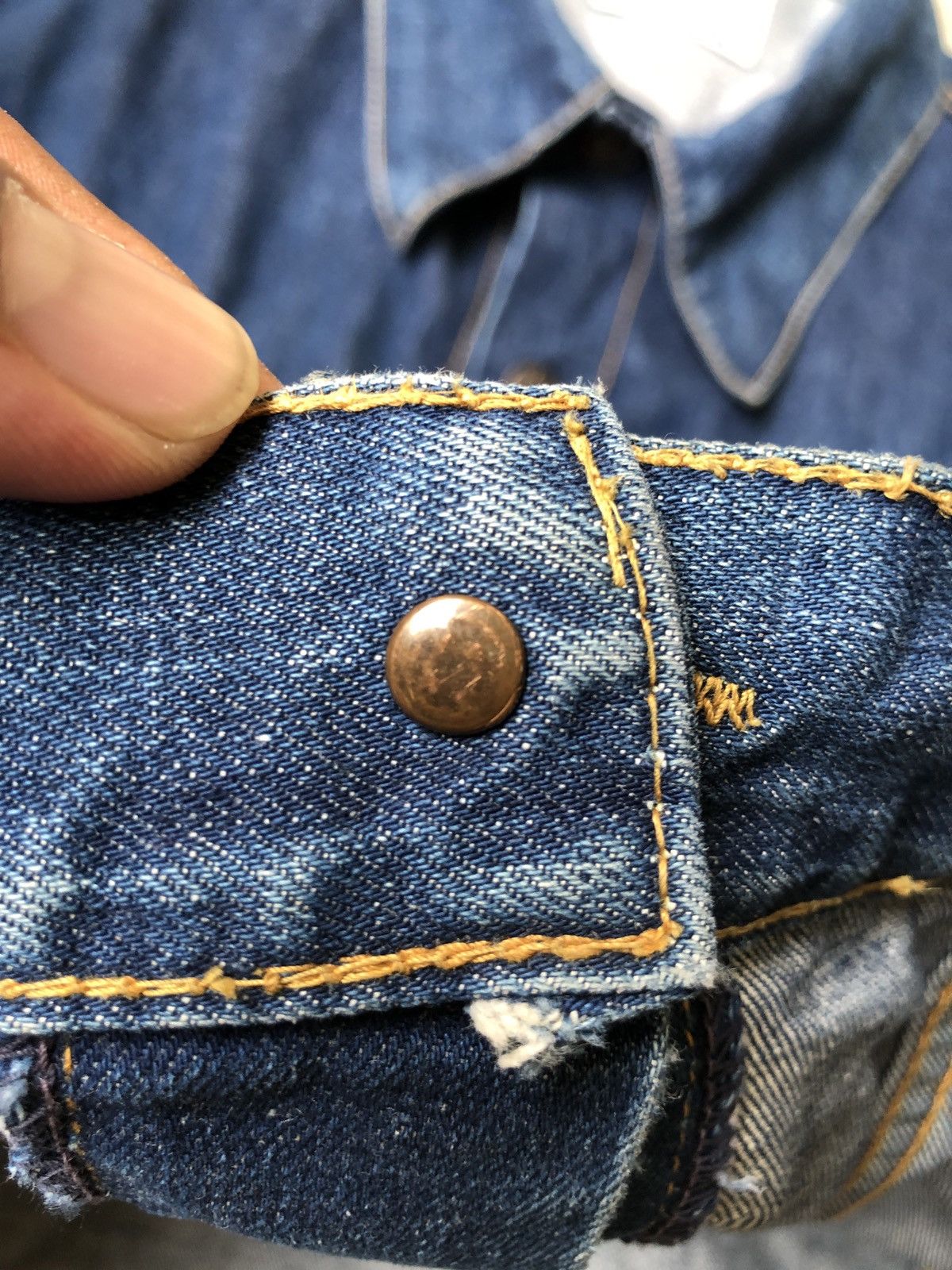 Cowboy Equipment × Farah × Vintage VINTAGE 70s FARAH DENIM JACKET HIPPIE MODS Size US L / EU 52-54 / 3 - 6 Thumbnail