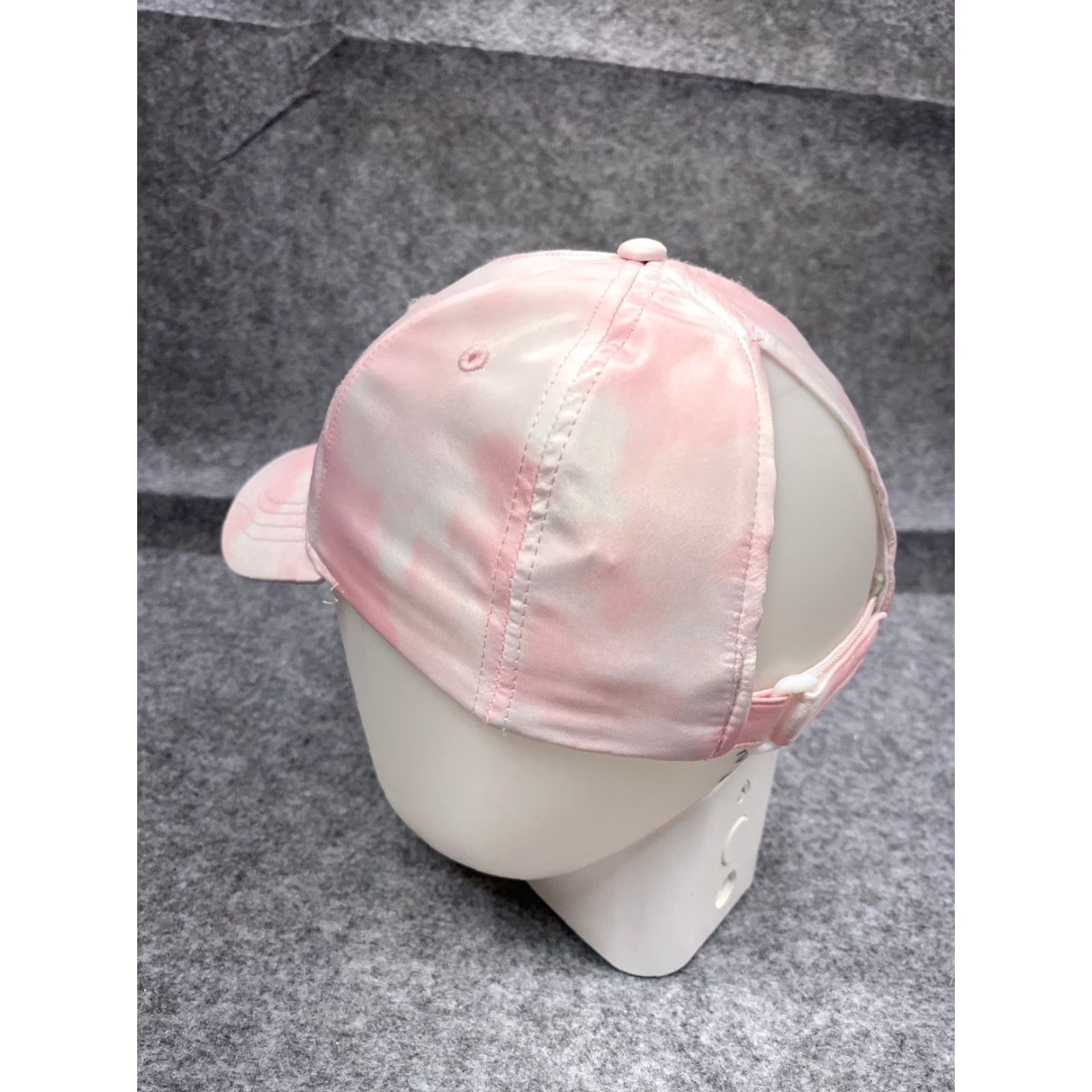 Pinko Strap Back Hat Womens Medium Pink Tie Dye 100% Polyester Ponytail Hole Cap Size ONE SIZE - 5 Thumbnail