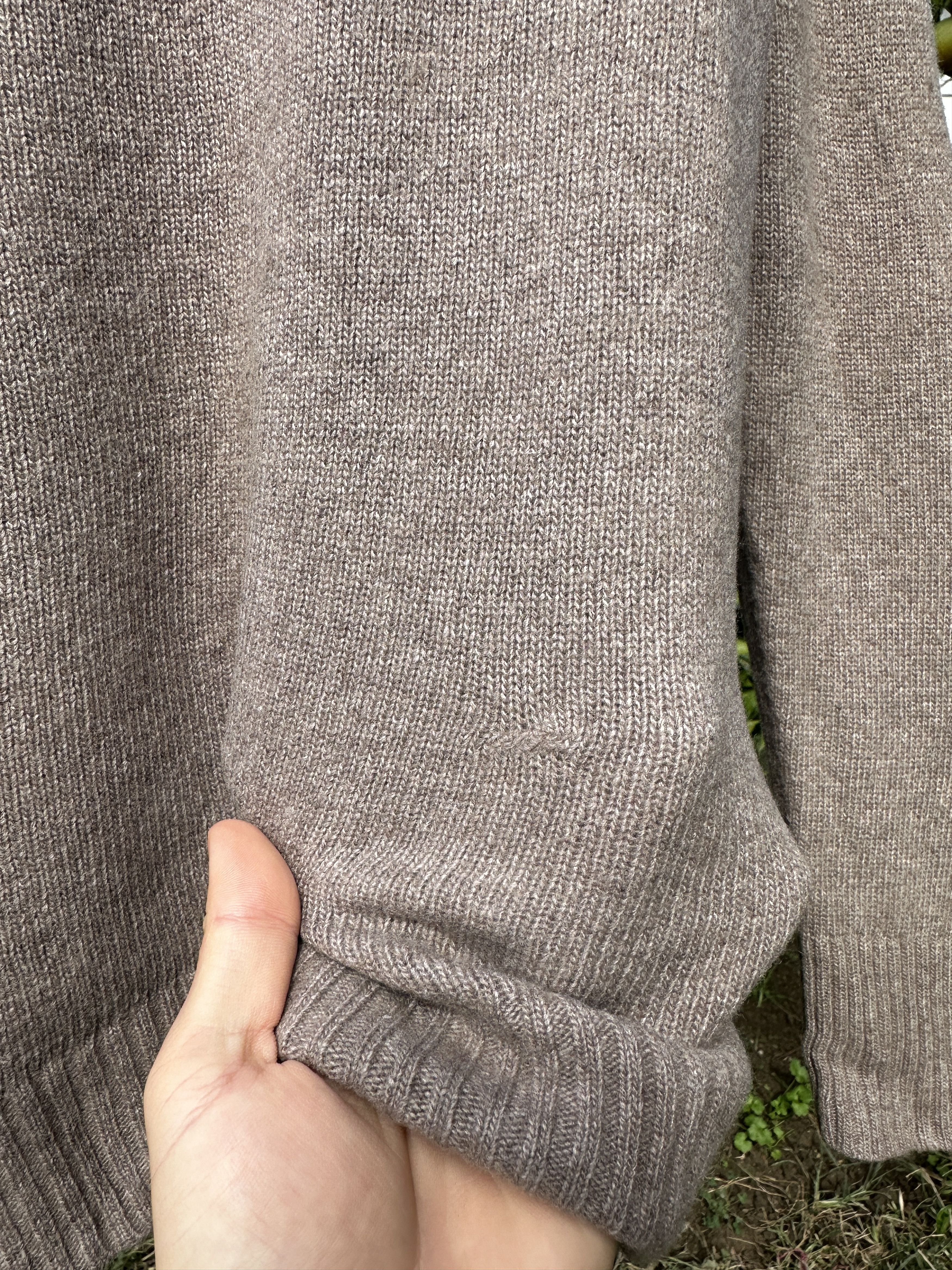 Other Jenni Kayne Taupe Cardigan Knit Cashmere Wool Size 2XL Size XXL / US 16-18 / IT 52-54 - 13 Thumbnail
