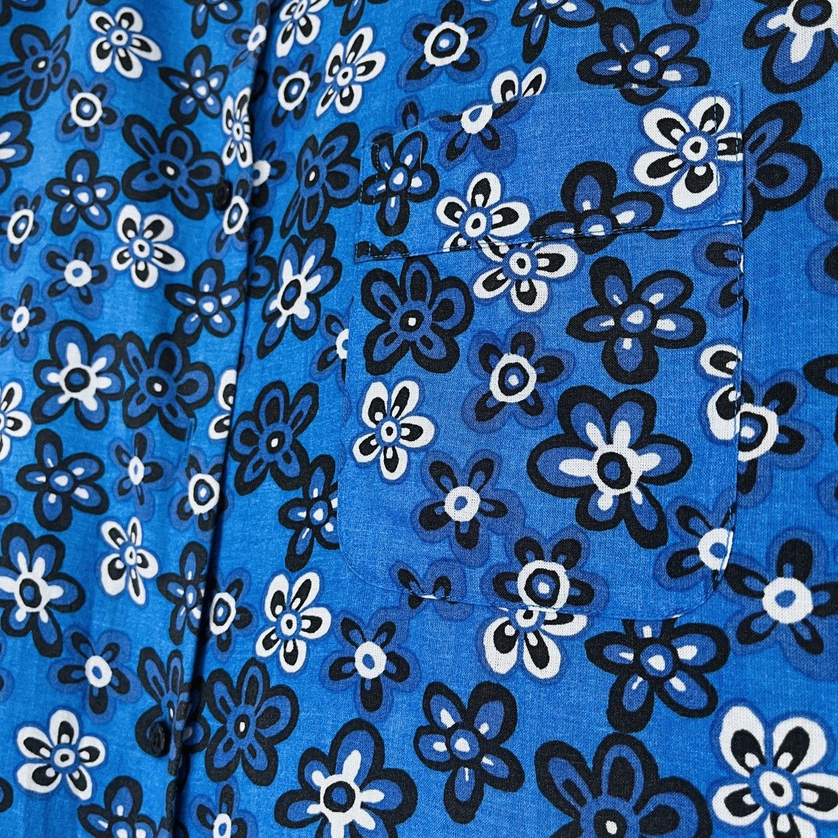 Marni MARNI X Uniqlo Japan Blue Flowers Shirts Buttons Up Size L Size US L / EU 52-54 / 3 - 11 Thumbnail
