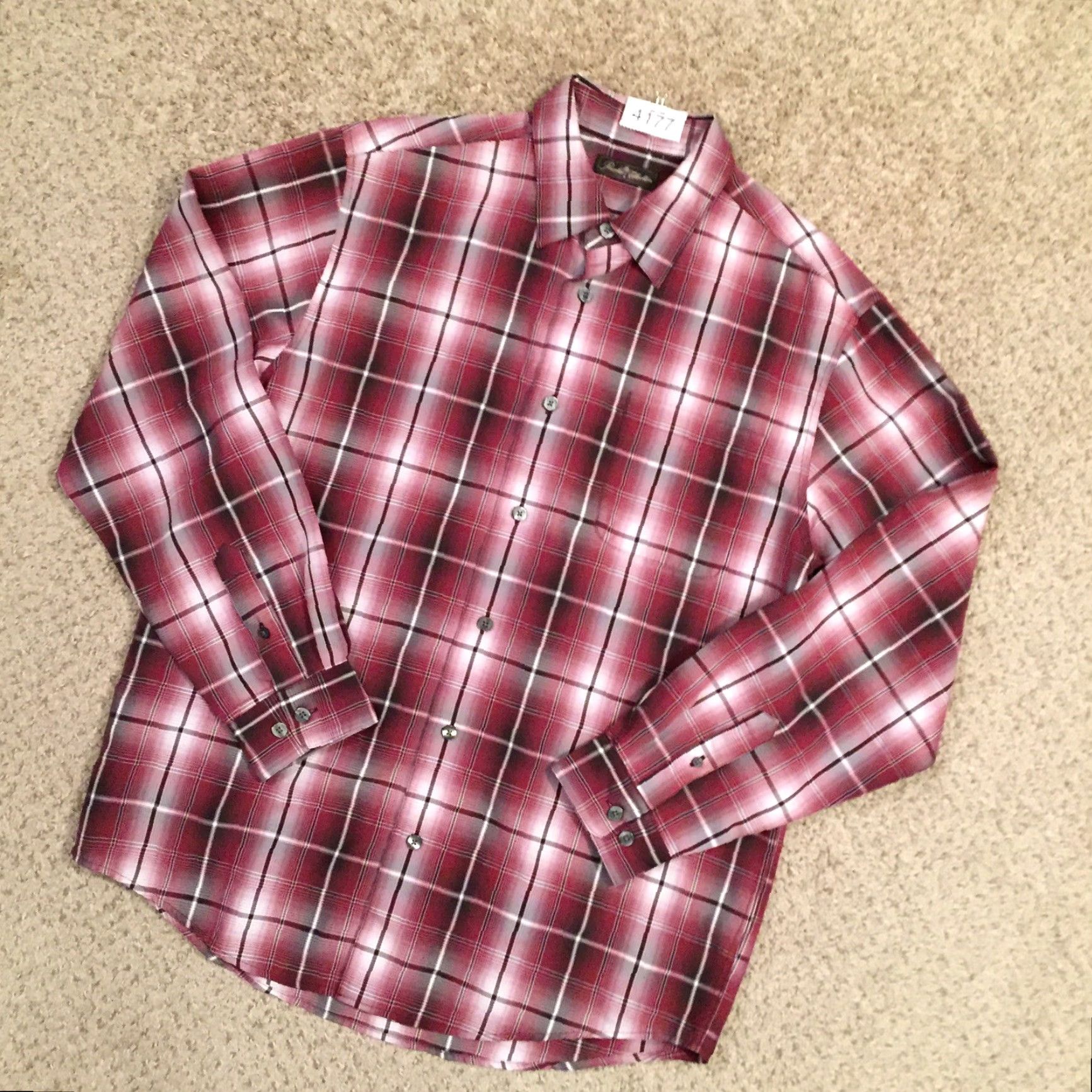 Vintage Paradise Collection Shirt Mens Medium Red Plaid Long Sleeve Button Up Size US M / EU 48-50 / 2 - 2 Thumbnail