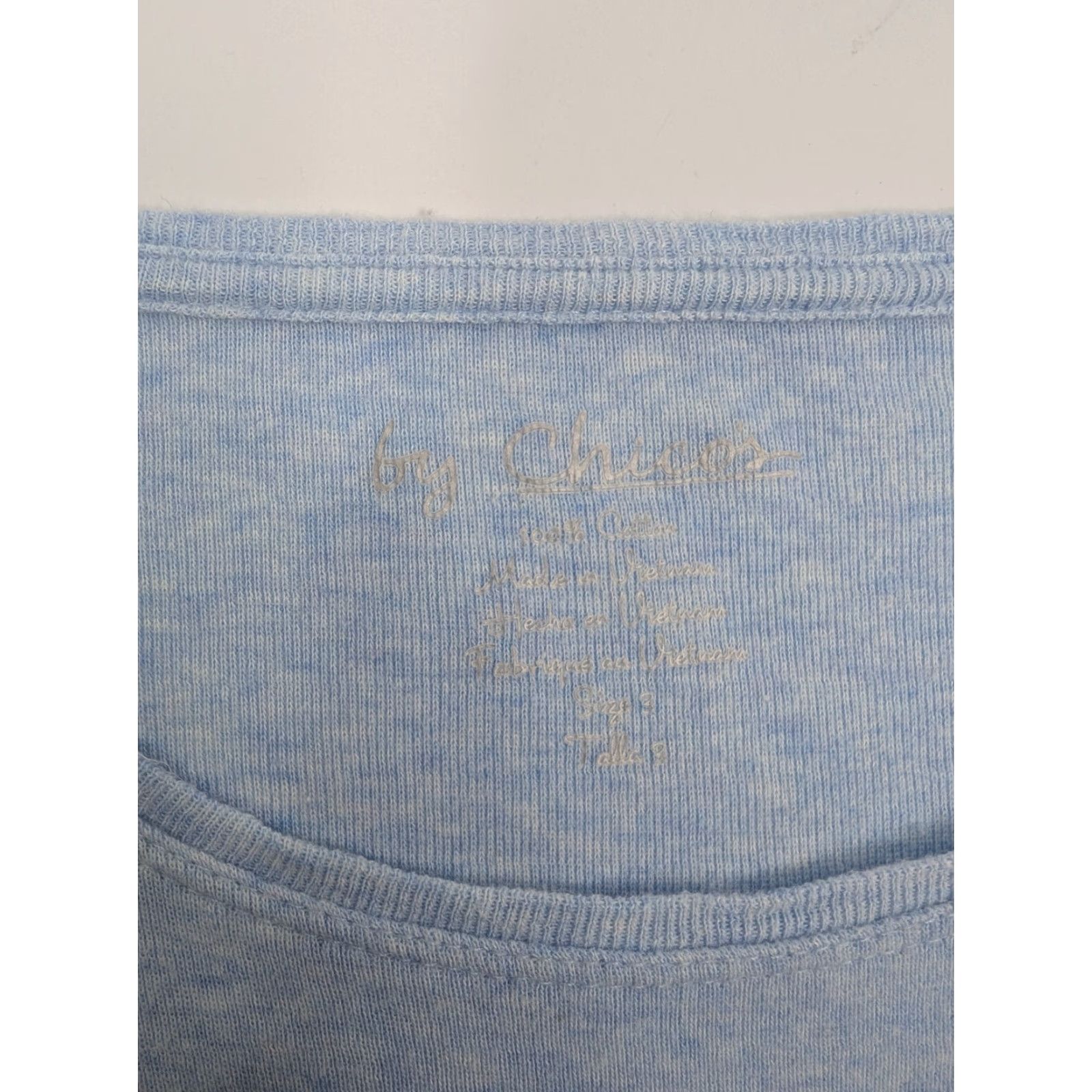 Vintage Chico's T-Shirt Long-Sleeve Scoop-Neck Tee Light Blue Cotton Size XL Womens Regular Adult Size XL Blue 3 US 16 Size XL / US 12-14 / IT 48-50 - 6 Thumbnail