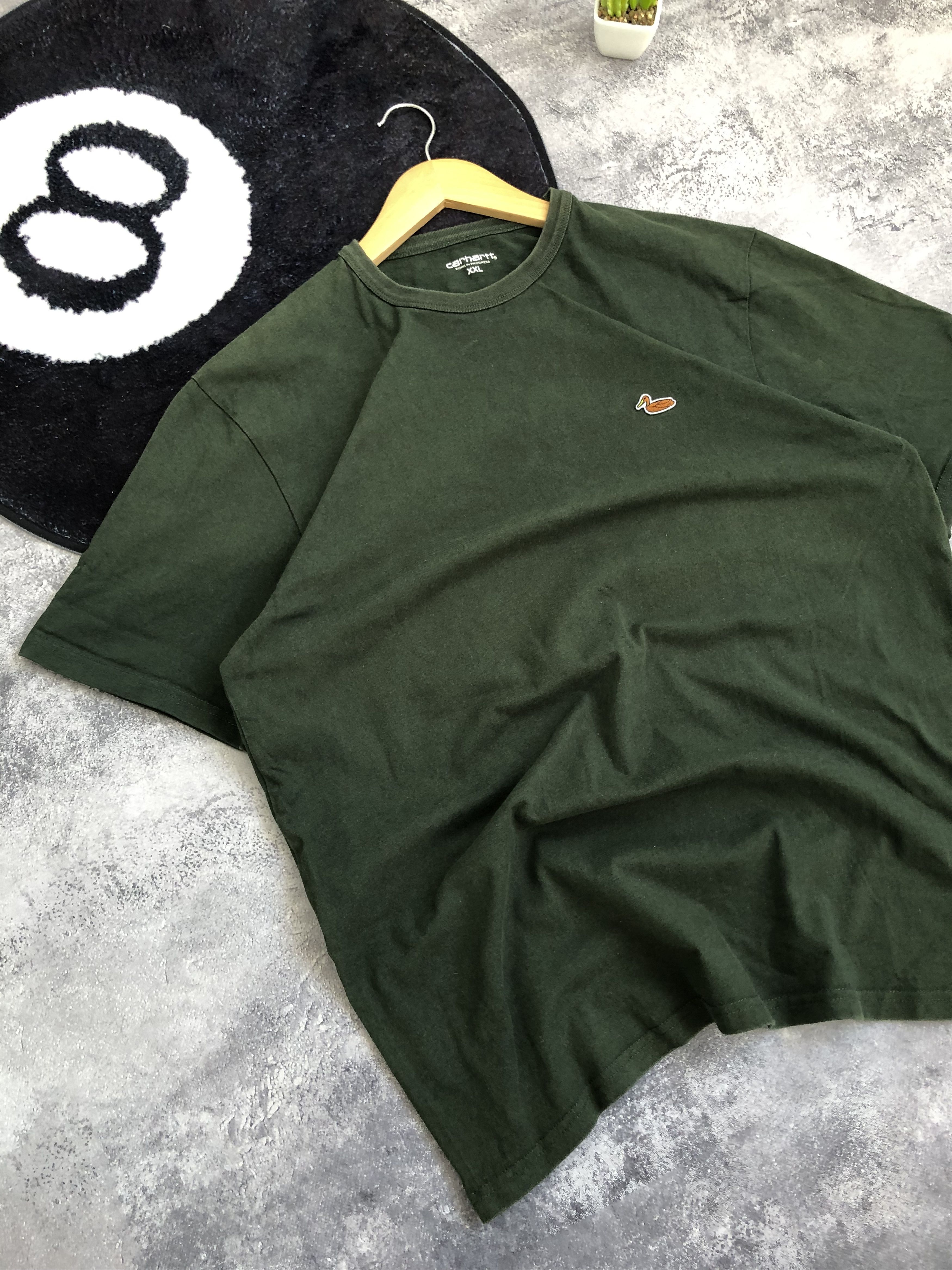 Carhartt CARHARTT Work Mini Duck Logo Streetwear Green Hype Tshirt Size US XXL / EU 58 / 5 - 3 Thumbnail