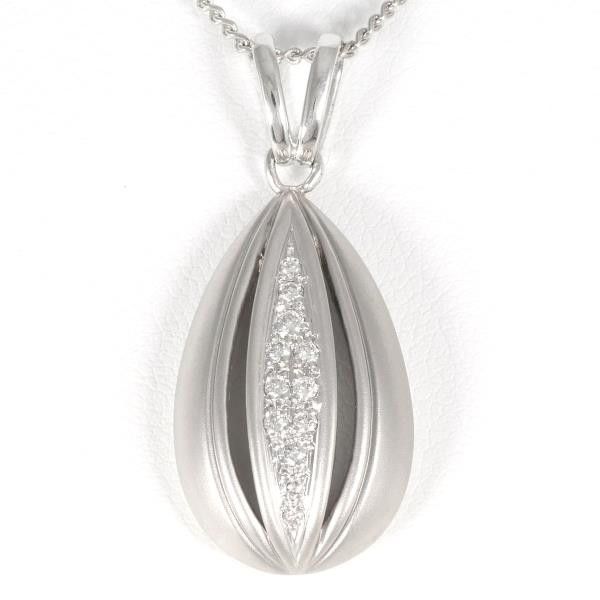 image of Other Platinum Diamond Necklace in Silver, Women's
