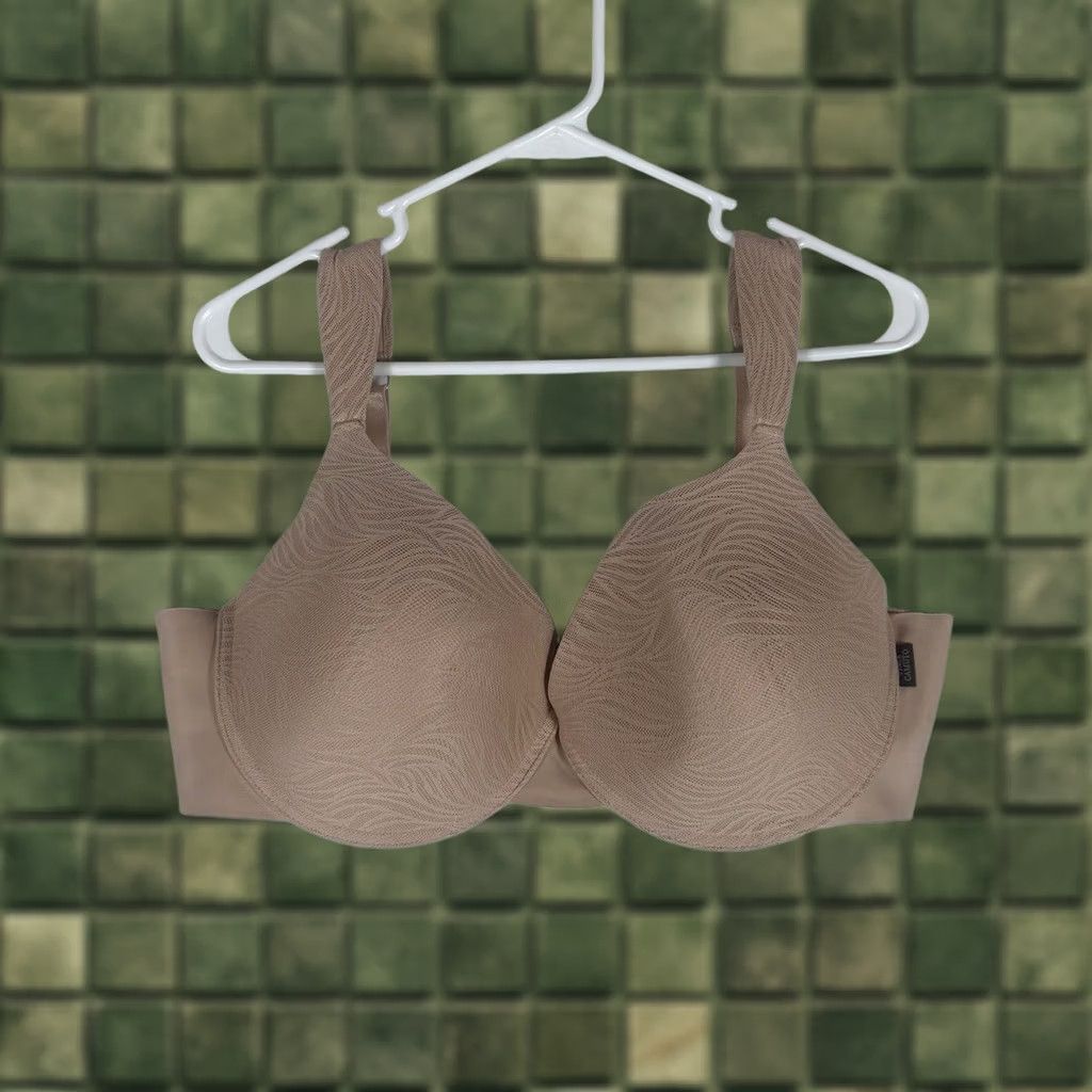 Vince Camuto Vince Camuto Bra 42D Tan Underwire Balconette Bra Womens 42D Underwired Adjustable Strap Ladies bras Brown solid Size ONE SIZE - 1 Thumbnail
