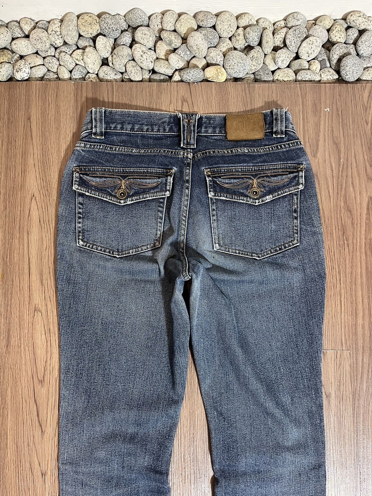 RRL Ralph Lauren × Vintage Washed vintage lauren by ralph lauren studded flare denim Size US 29 - 6 Thumbnail