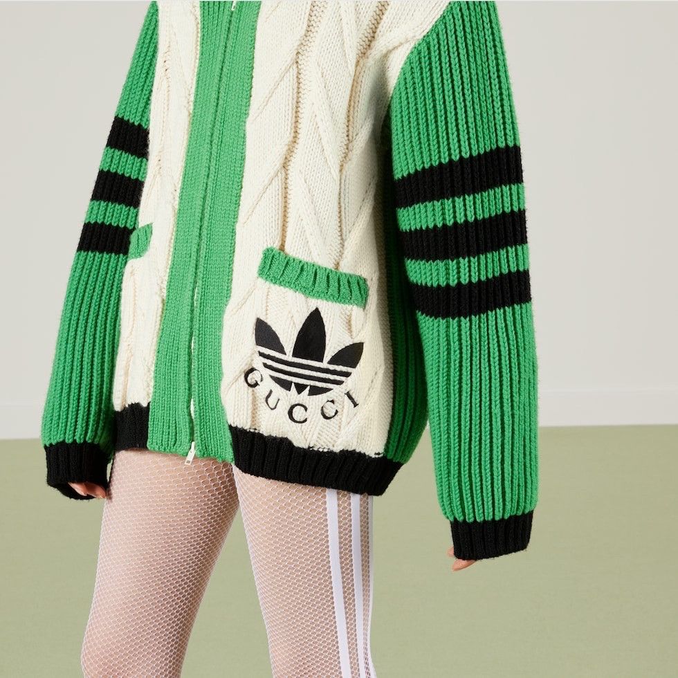 Adidas × Gucci 🔥$3.8K VALUE🔥Gucci x Adidas Wool Cardigan Jacket Blazer Size US M / EU 48-50 / 2 - 2 Thumbnail