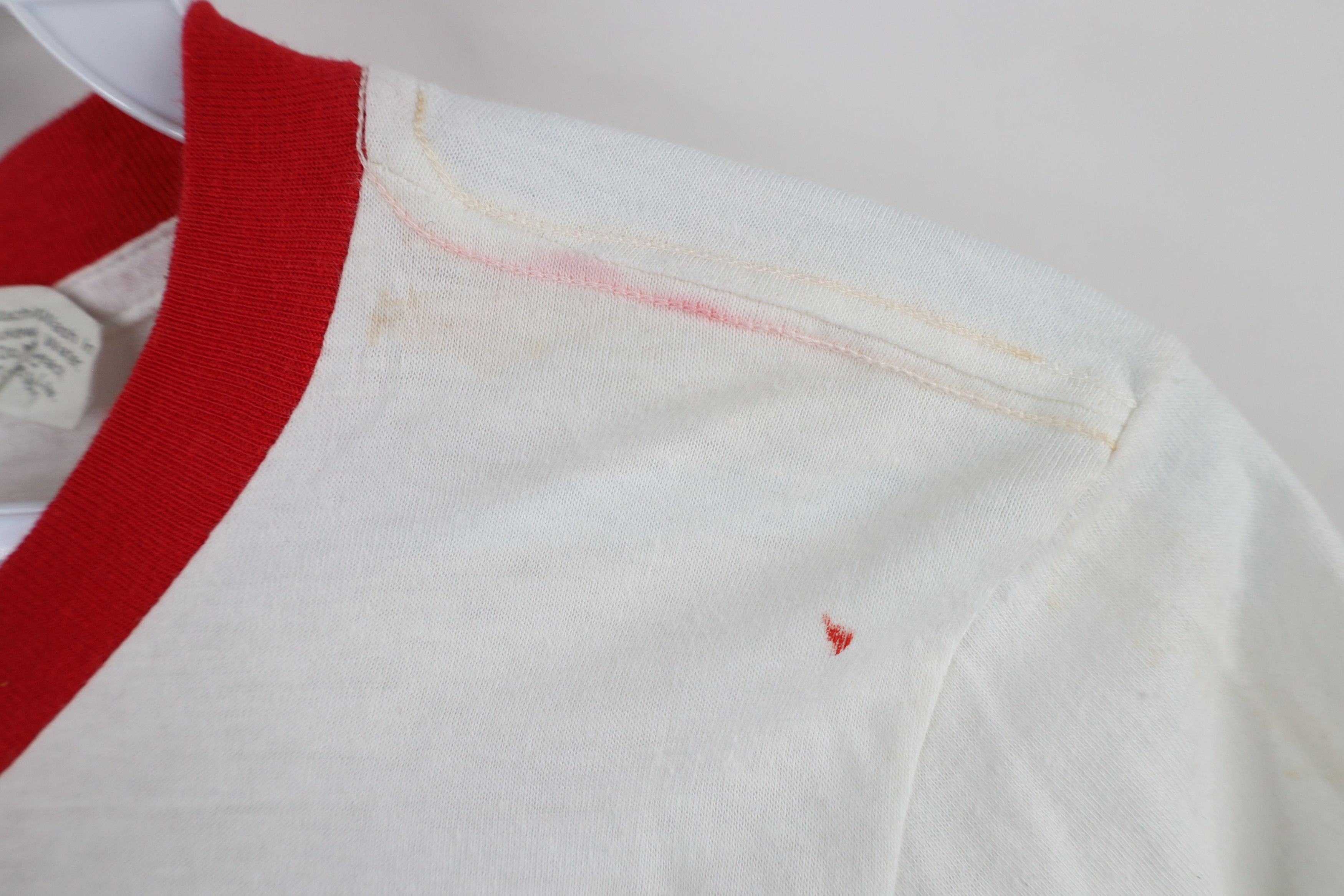 Vintage Vintage 80s Run Walk Short Sleeve Ringer T-Shirt USA Size S / US 4 / IT 40 - 6 Thumbnail