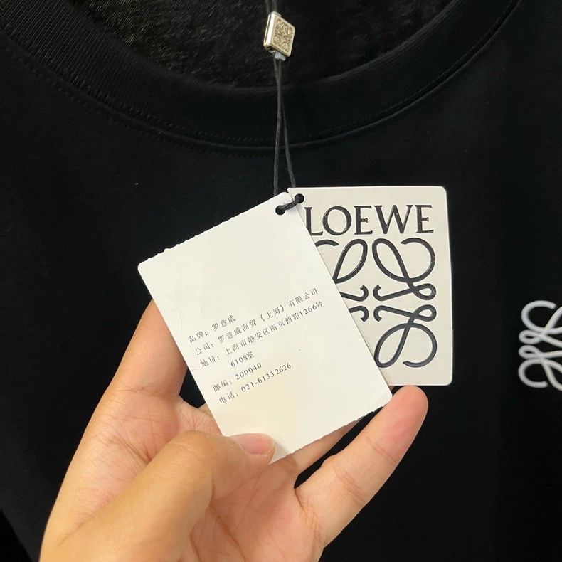 Loewe LOEWE Black Embroidered Logo Short-sleeved T-shirt, Size M Size US M / EU 48-50 / 2 - 7 Thumbnail