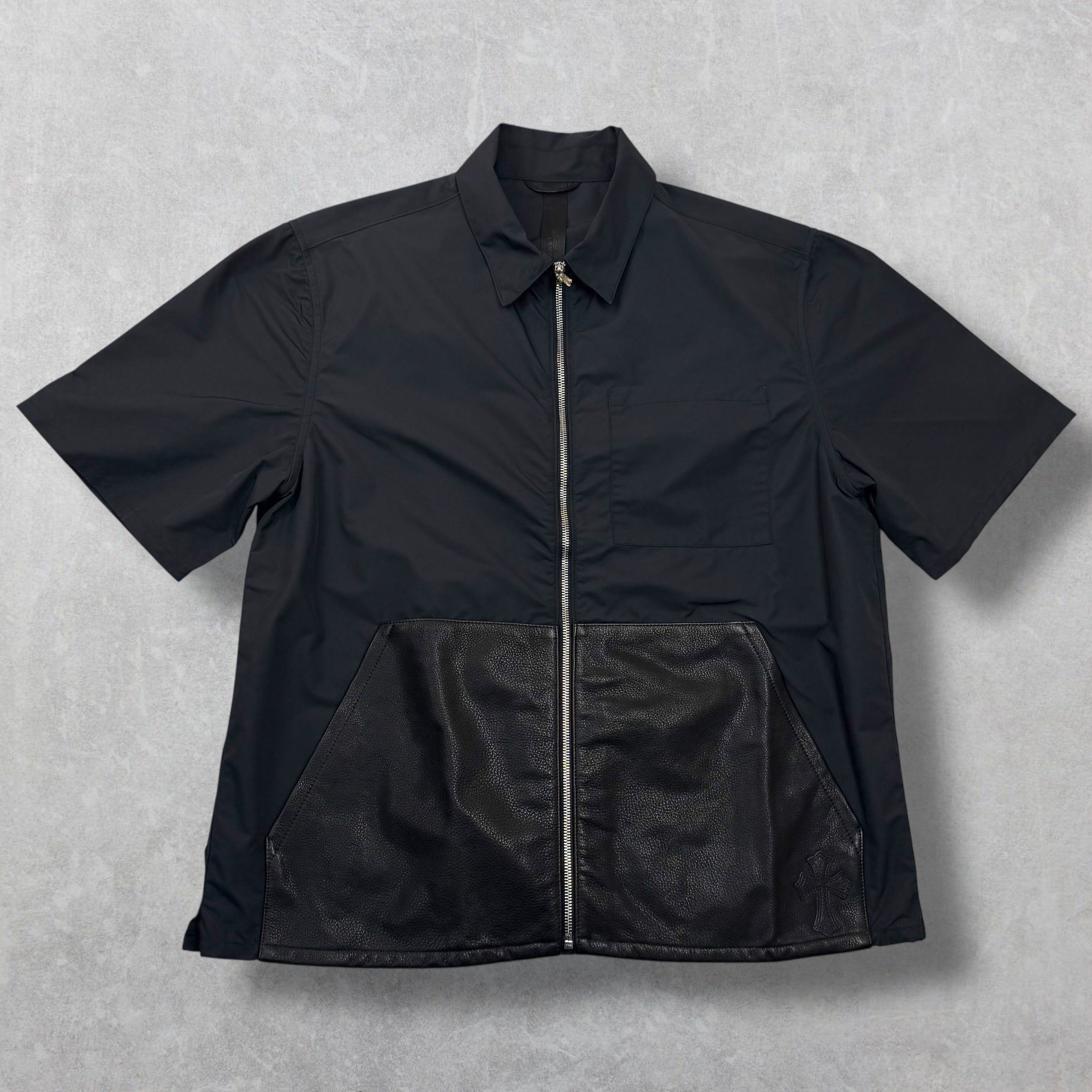 Chrome Hearts Chrome Hearts Zip Nylon Leather Patch Work Shirt L Size US L / EU 52-54 / 3 - 1 Thumbnail