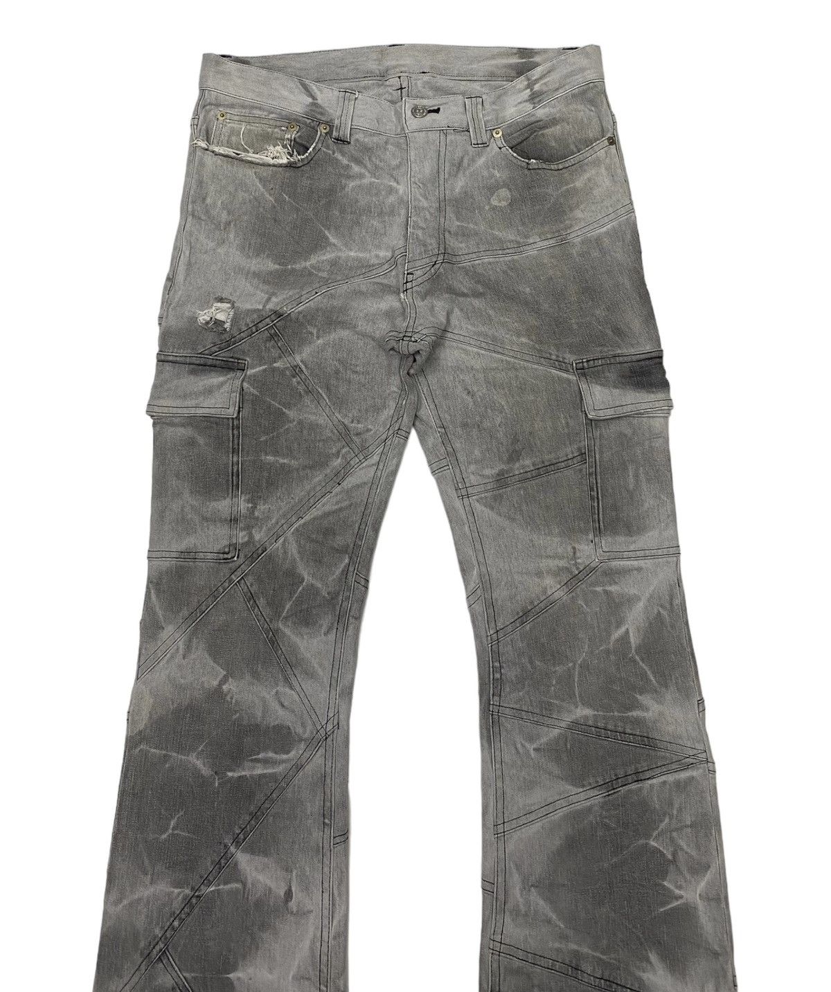 Tornado Mart 🔥FLARE CARGO PANTS MODERN LOVERS MULTI POCKET HAGI STYLE Size US 32 / EU 48 - 3 Thumbnail