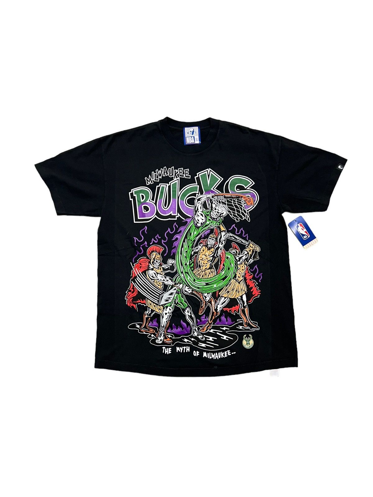 image of Nba Short Sleeve Graphic Tshirt in Black, Men's (Size Large)