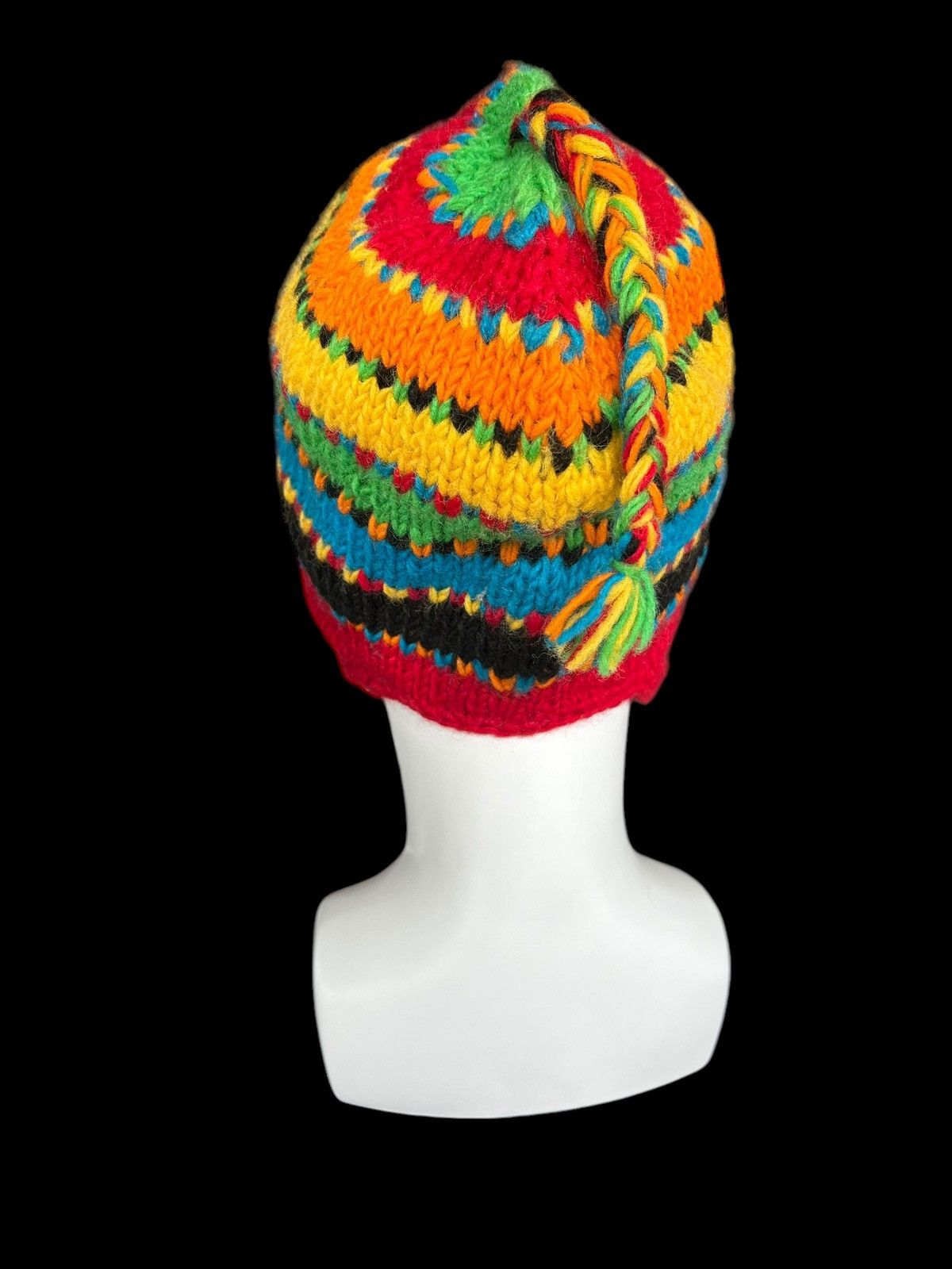 Japanese Brand × Kapital × Vintage Hippies Style Crochet Knitted Handmade Wool Beanie Hats ☠️🌈 Size ONE SIZE - 5 Thumbnail
