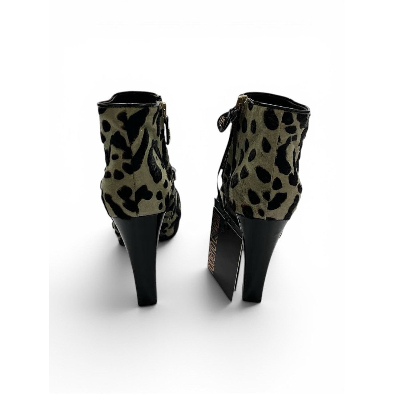 Roberto Cavalli Roberto Cavalli Leopard Pony Hair Platform Ankle Boots Size US 7 / IT 37 - 9 Thumbnail