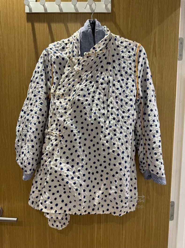 Comme des Garcons Comme Des Garcons Blue Plaid Polka Dot Two-Sided Jacket Size M / US 6-8 / IT 42-44 - 4 Thumbnail