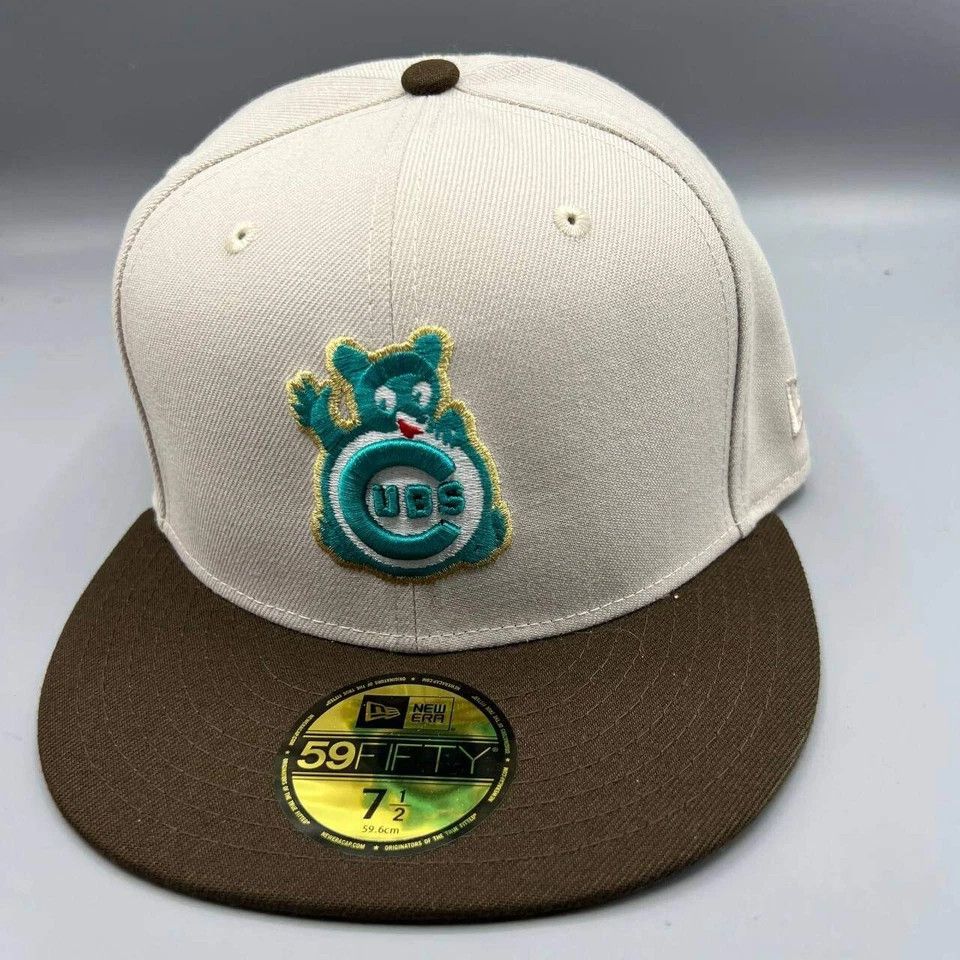 New Era Chicago Cubs Hat Men 7 1/2 Brown All Star Game MLB Fitted Size ONE SIZE - 3 Thumbnail