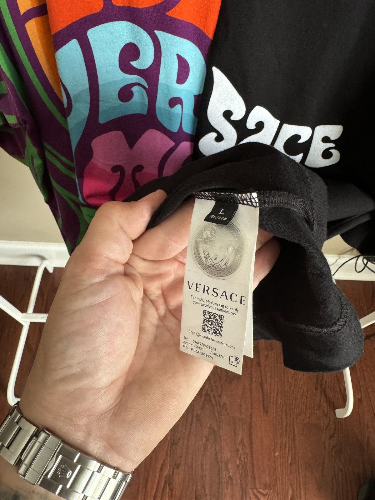 Versace Versace Oversized Split T Shirt Size US XXL / EU 58 / 5 - 6 Thumbnail