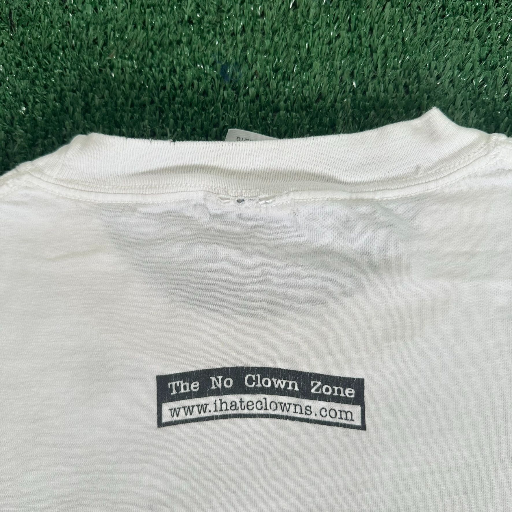 Hanes Vintage Y2K I Hate Clowns T-Shirt Funny Quote Slogan Tee Size US XL / EU 56 / 4 - 6 Thumbnail