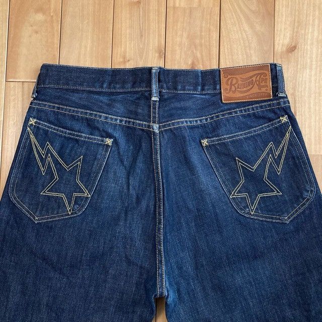 Bape BAPE STA Denim Pants a bathing ape star NIGO ★size M Size US 32 / EU 48 - 4 Thumbnail