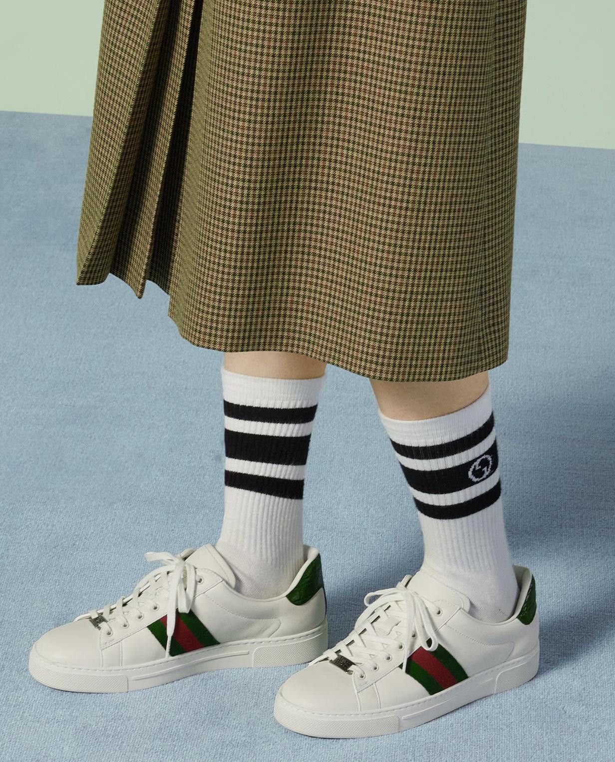 Gucci GUCCI WOMEN'S GUCCI ACE SNEAKER WITH WEB SIZE 38 Size ONE SIZE - 2 Thumbnail