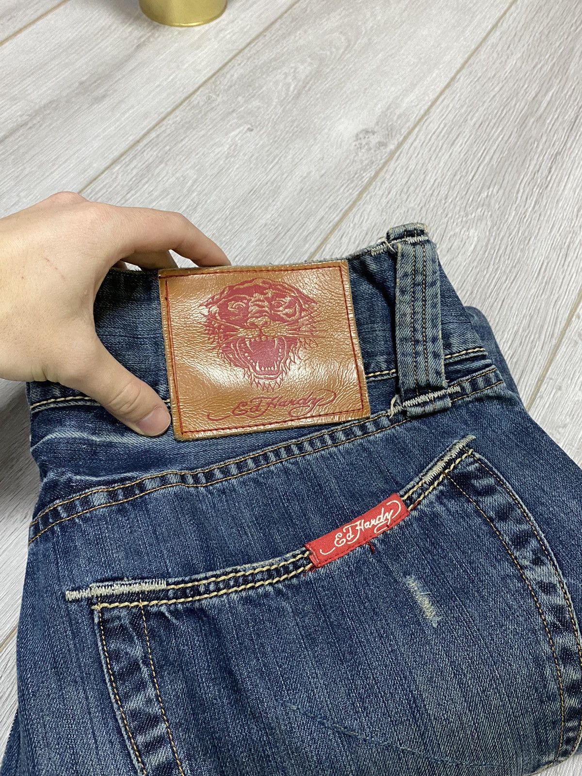 Ed Hardy Ed Hardy 🐯 tiger vintage big embro logo jeans Size US 36 / EU 52 - 8 Thumbnail