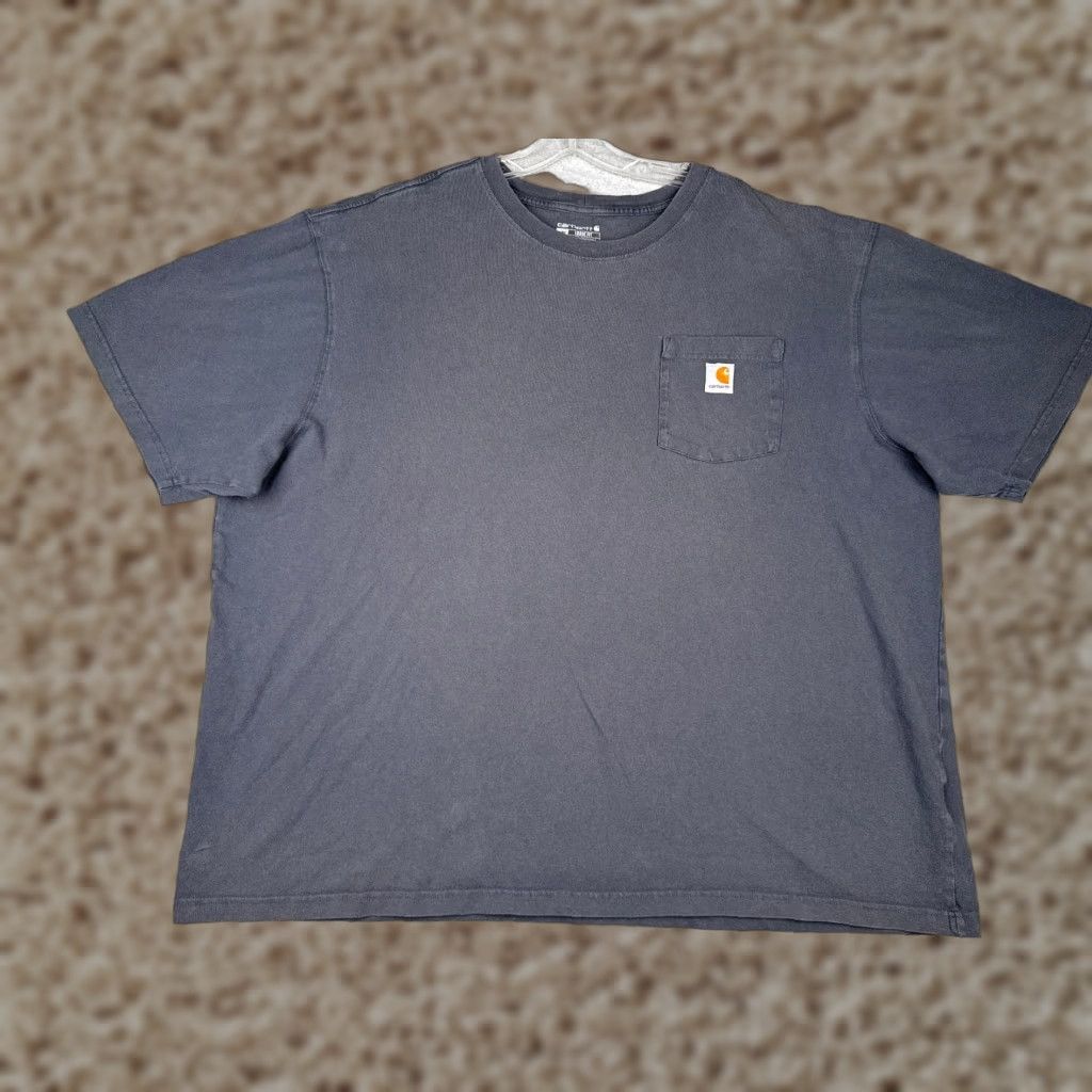 Carhartt Carhartt Shirt Mens 3XL Blue Short Sleeve Crew Pockets Cotton Workwear T-Shirt Size US XXL / EU 58 / 5 - 1 Thumbnail