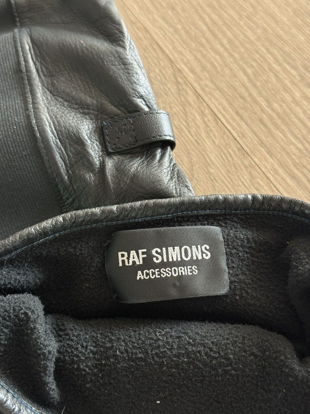 Raf Simons A/W 2007 Long Leather Biker Gloves Size ONE SIZE - 6 Thumbnail