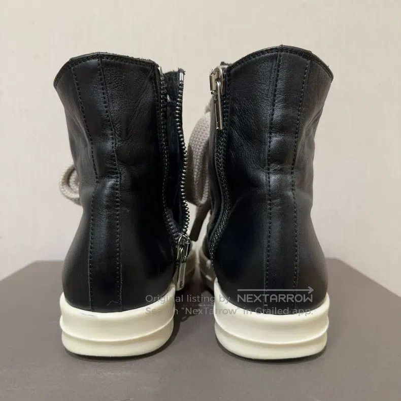 Rick Owens Rick Owens Black and White Cowhide High Top Thick Shoelace Size US 5.5 / IT 35.5 - 5 Thumbnail