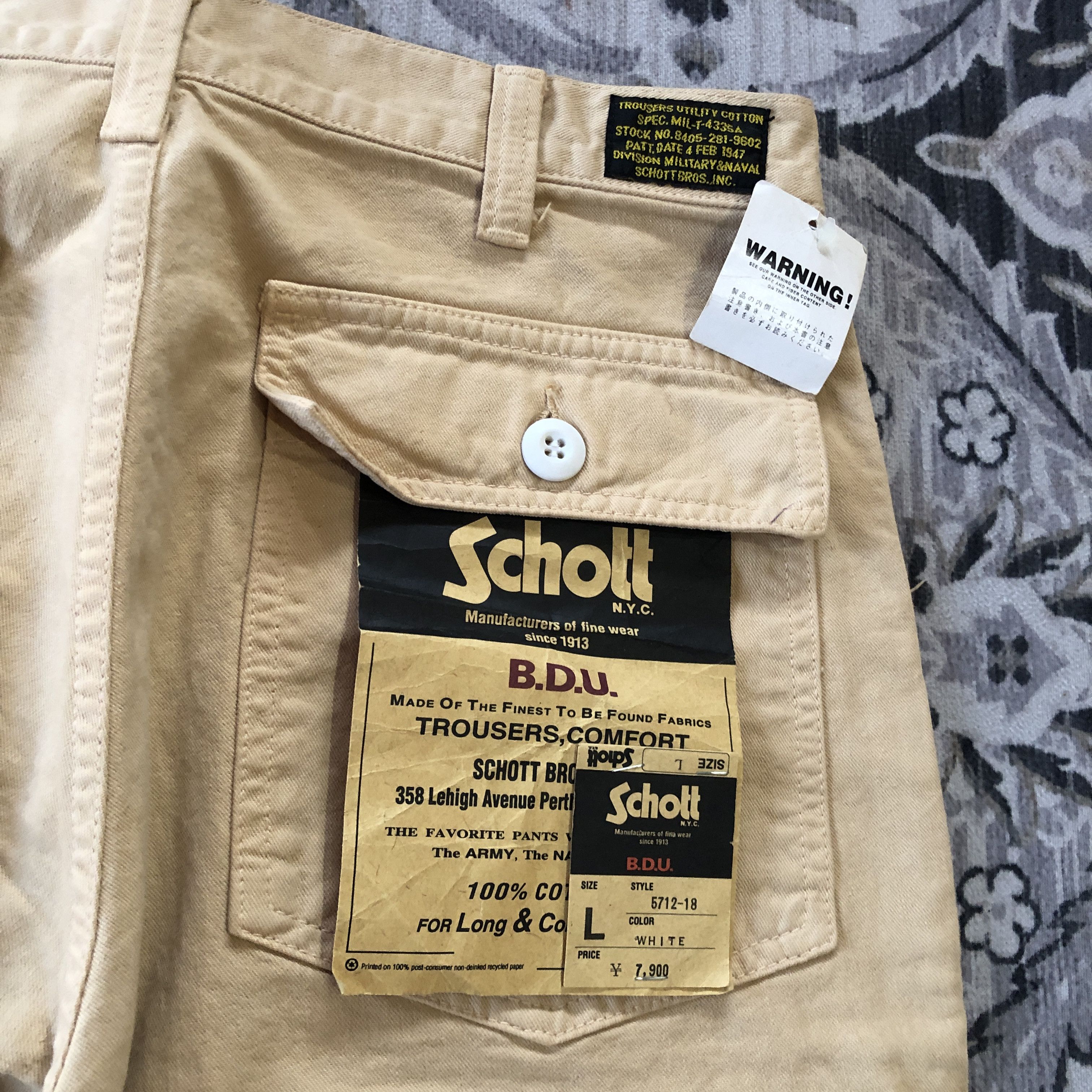 Schott Schott Military Multi Pocket Cargo Trousers Combat Pants Size US 30 / EU 46 - 6 Thumbnail