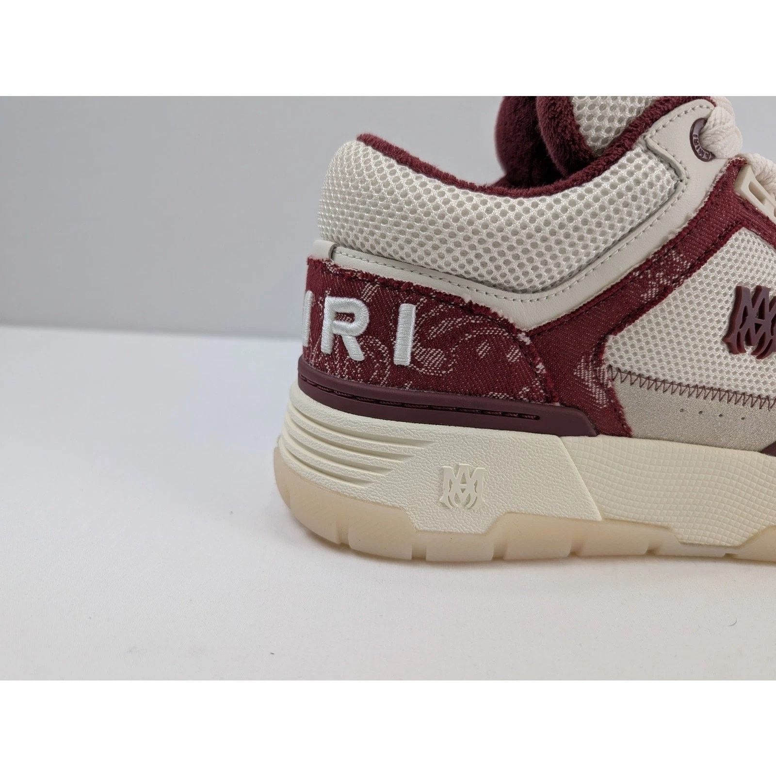 Amiri o1rshd1 Q:2 / Bandana Denim MA-1 Sneakers in Burgundy Size US 7 / EU 40 - 3 Thumbnail