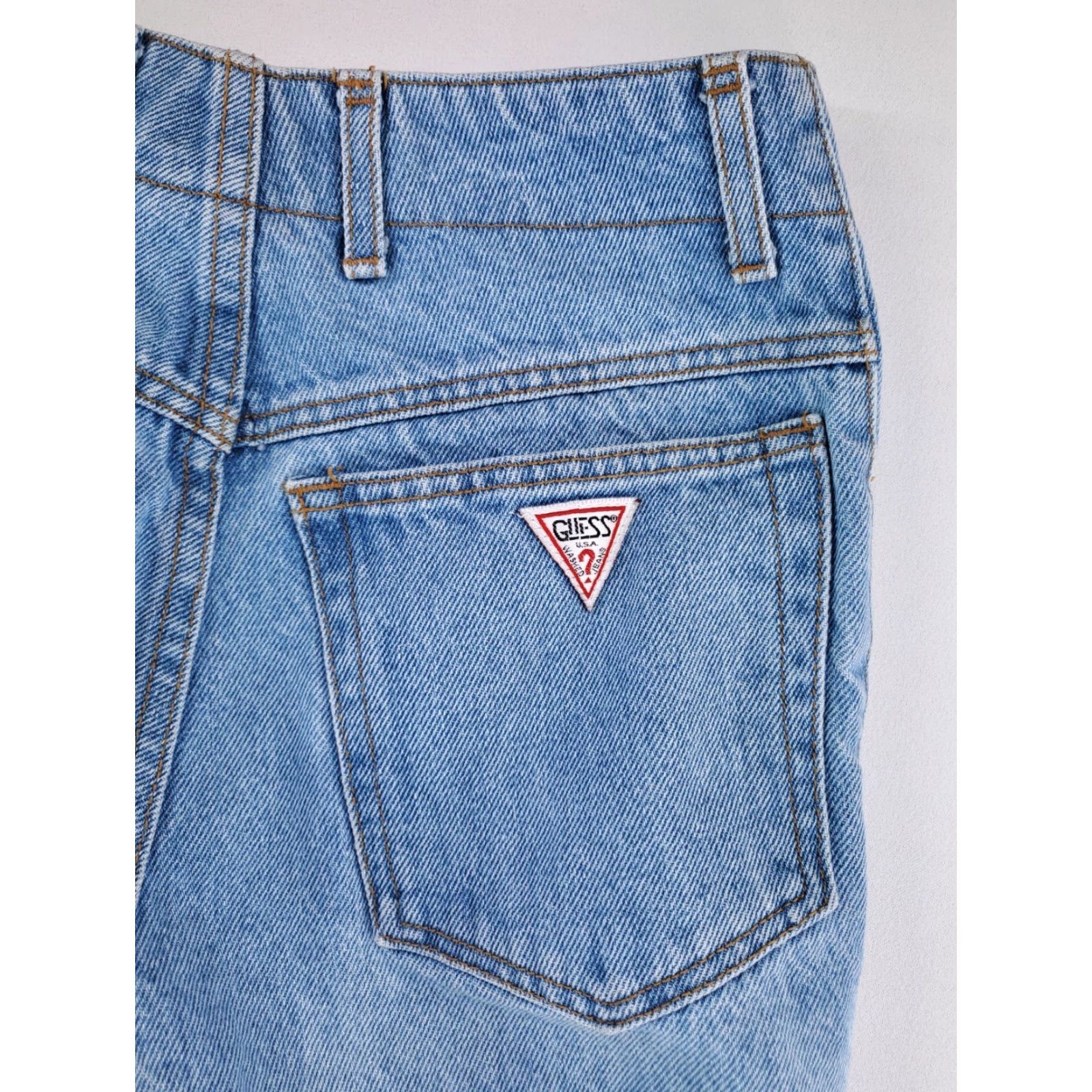 Guess VINTAGE GUESS Jeans 80s Georges Marciano Made USA Blue Womens 27 27x31 Jeans Straight Size 27" / US 4 / IT 40 - 7 Thumbnail