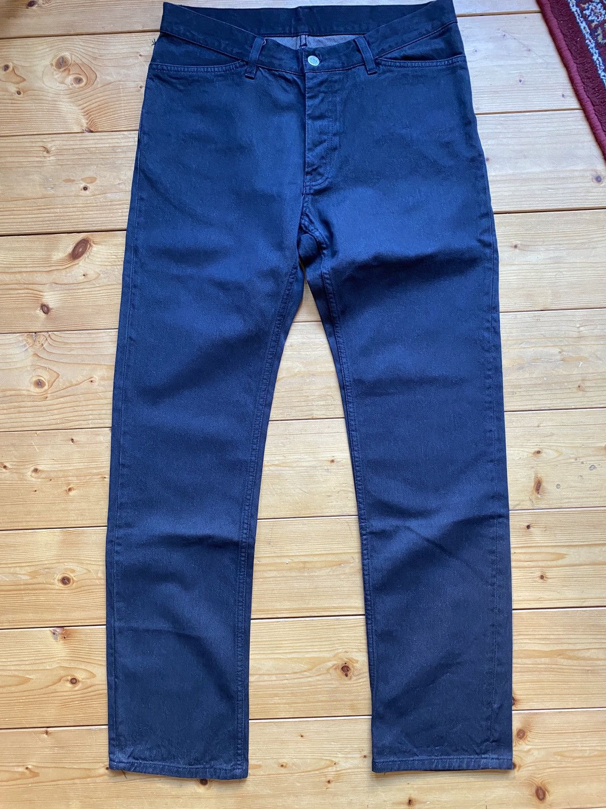 Helmut Lang Classic Cut Raw Silk Denim Size US 33 - 1 Thumbnail